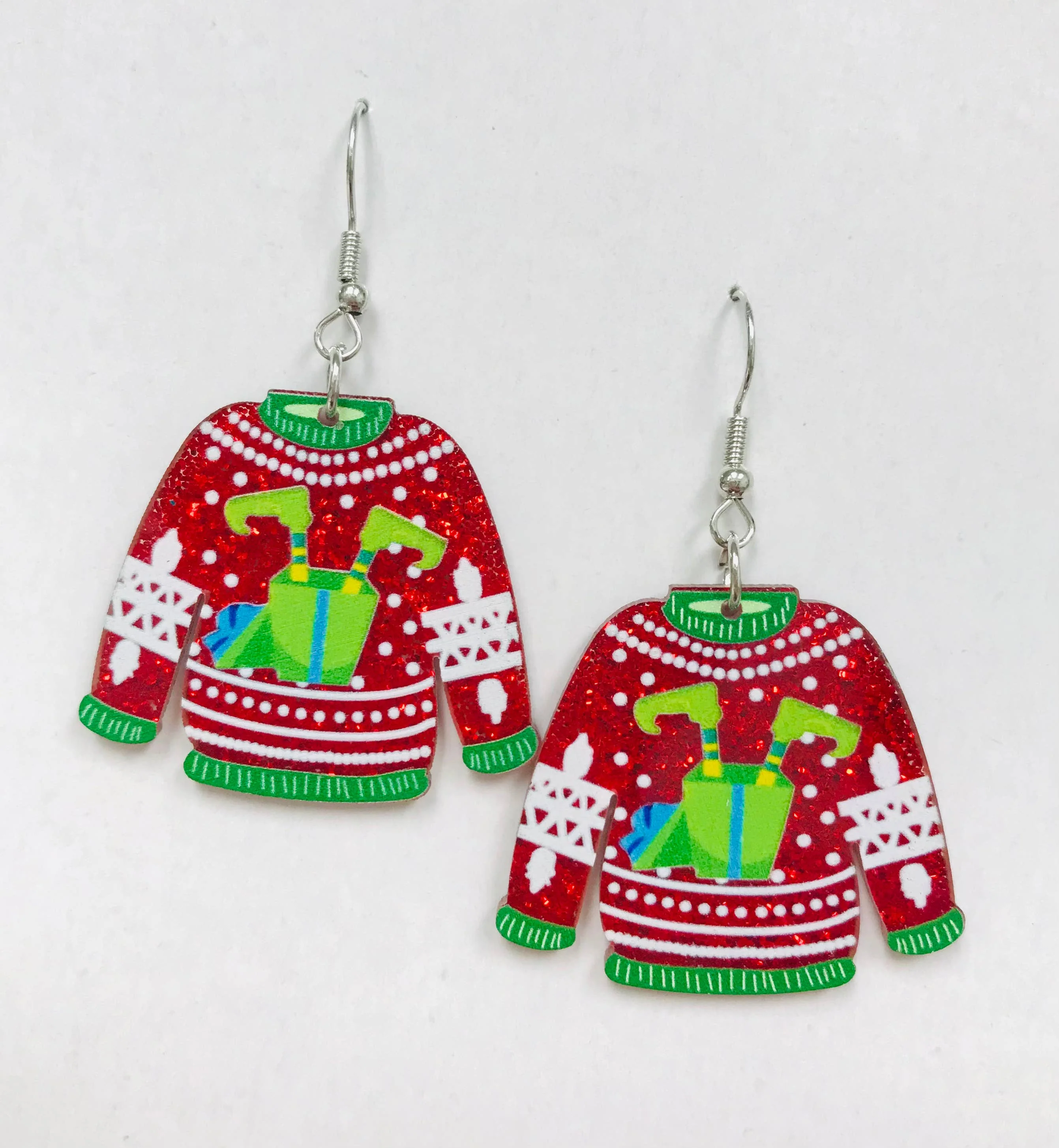 Acrylic CHRISTMAS winter Earrings - Image 3