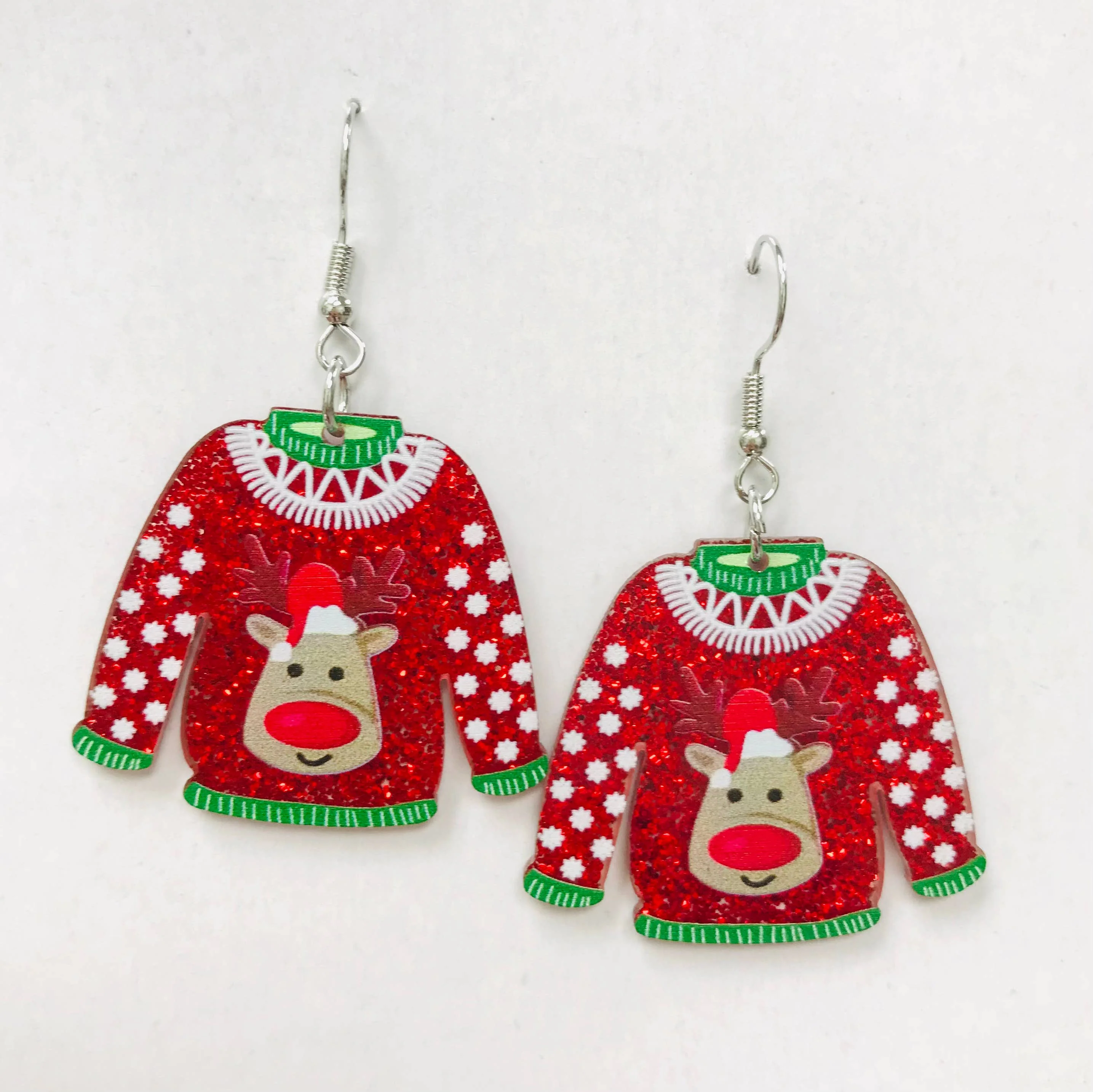 Acrylic CHRISTMAS winter Earrings - Image 5