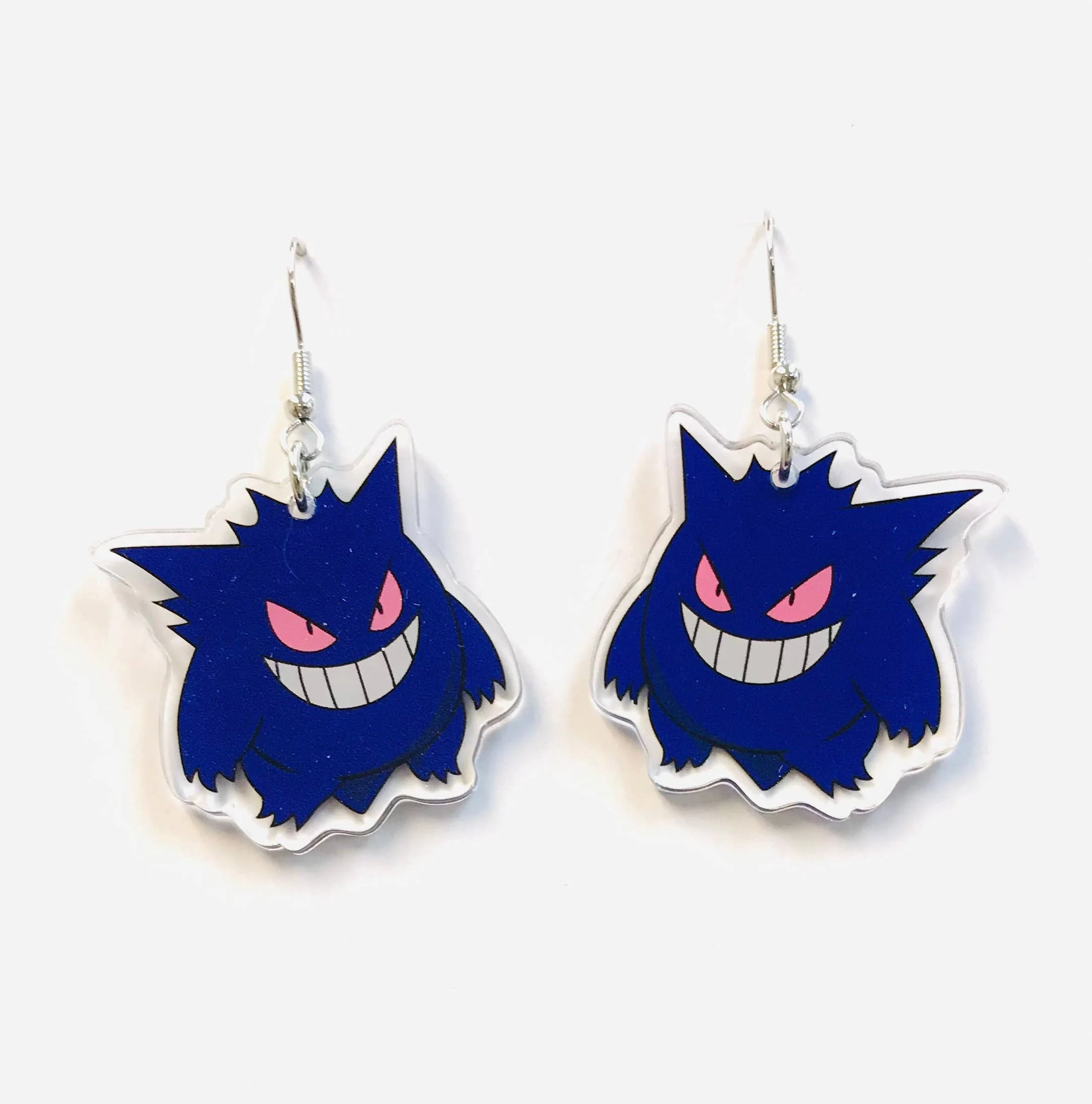 Acrylic Halloween  PURPLE Ghost Earrings Dangle - Image 2
