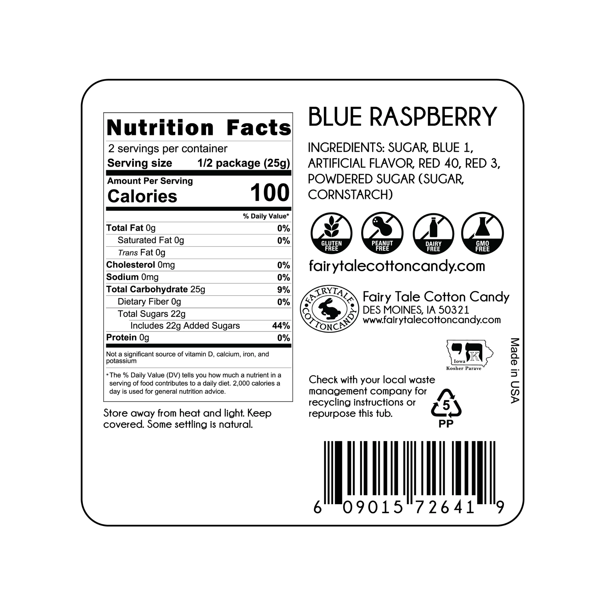 Blue Raspberry Cotton Candy - Image 2