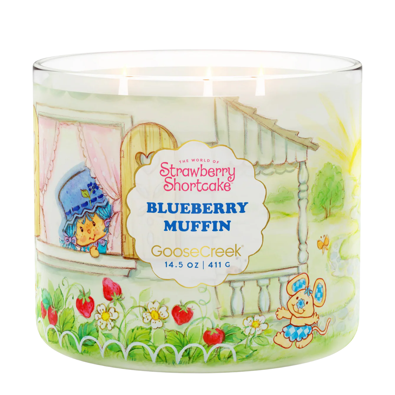 BLUEBERRY MUFFIN 3-WICK STRAWBERRY SHORTCAKE CANDLE - Image 2