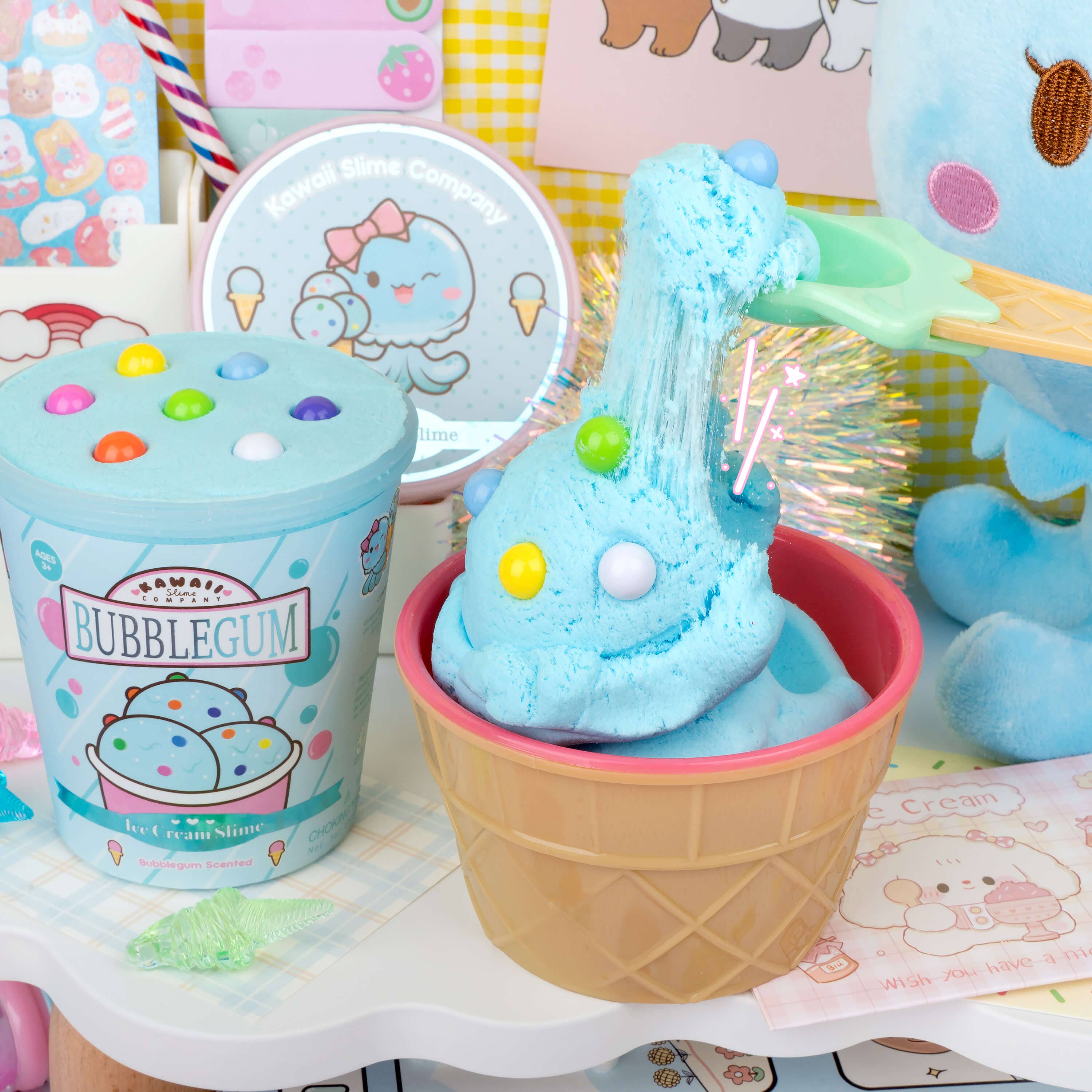 Bubblegum Scented Ice Cream Pint Slime - Image 3