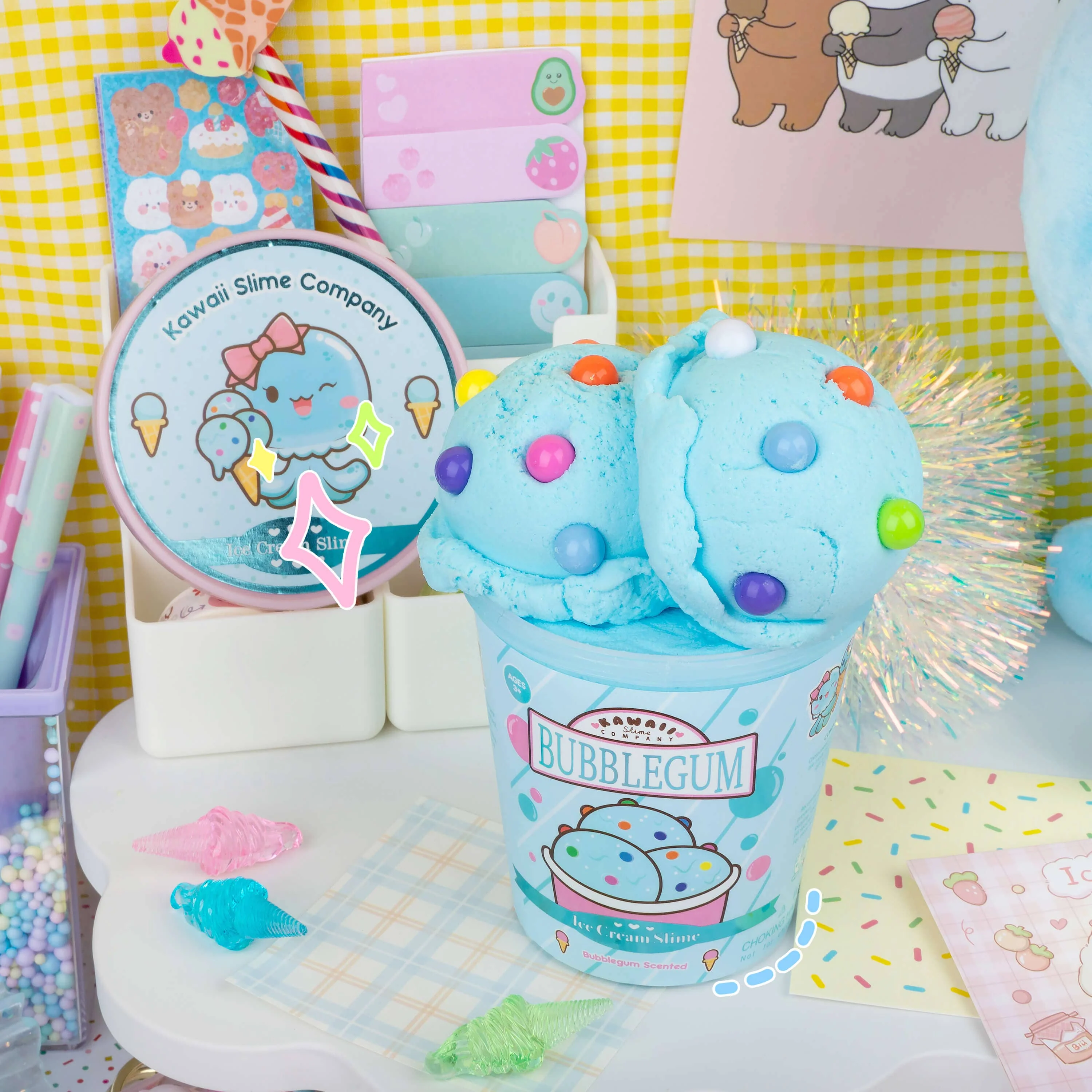 Bubblegum Scented Ice Cream Pint Slime - Image 4