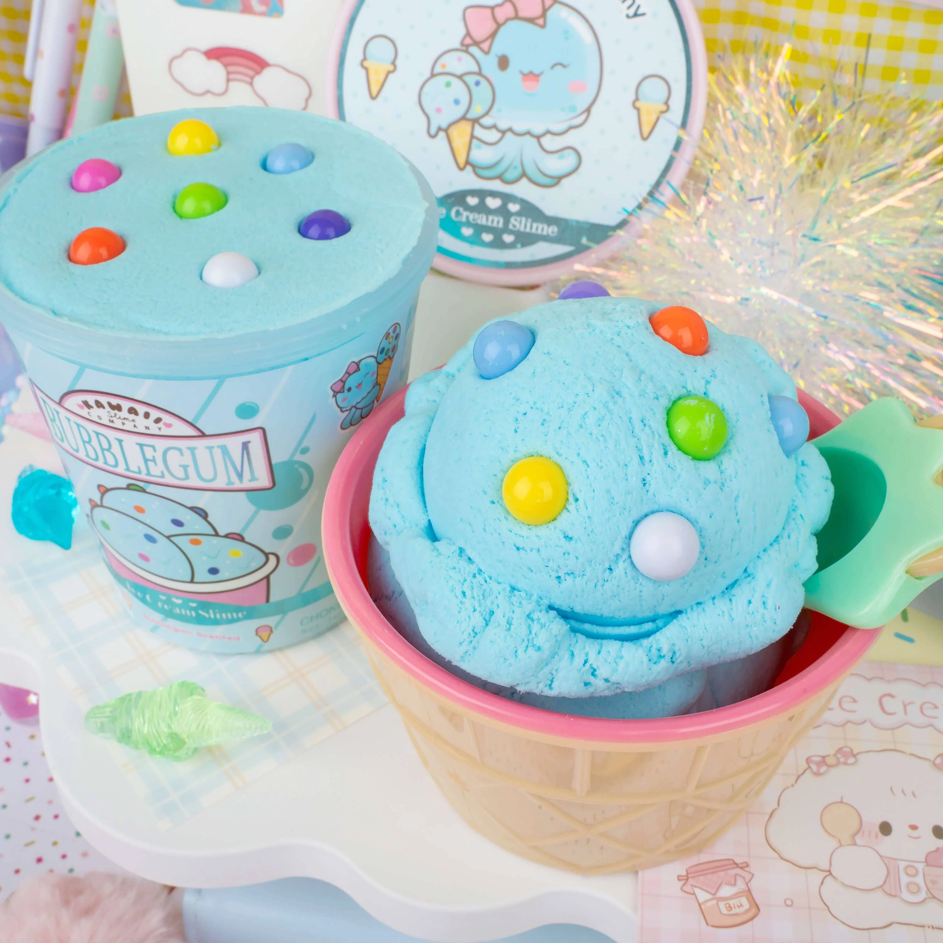Bubblegum Scented Ice Cream Pint Slime - Image 7