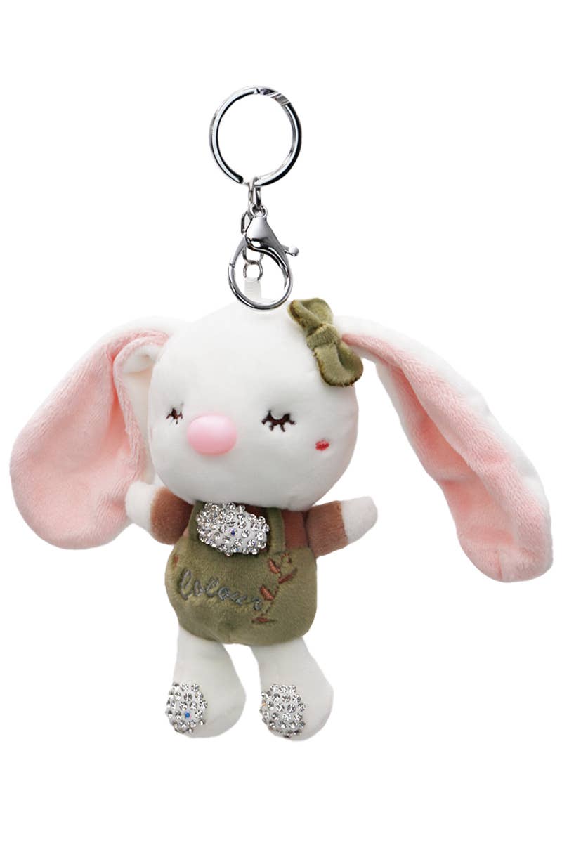 Bunny Bling Rhinestone Plushie Doll Key Chain Random Color - Image 5