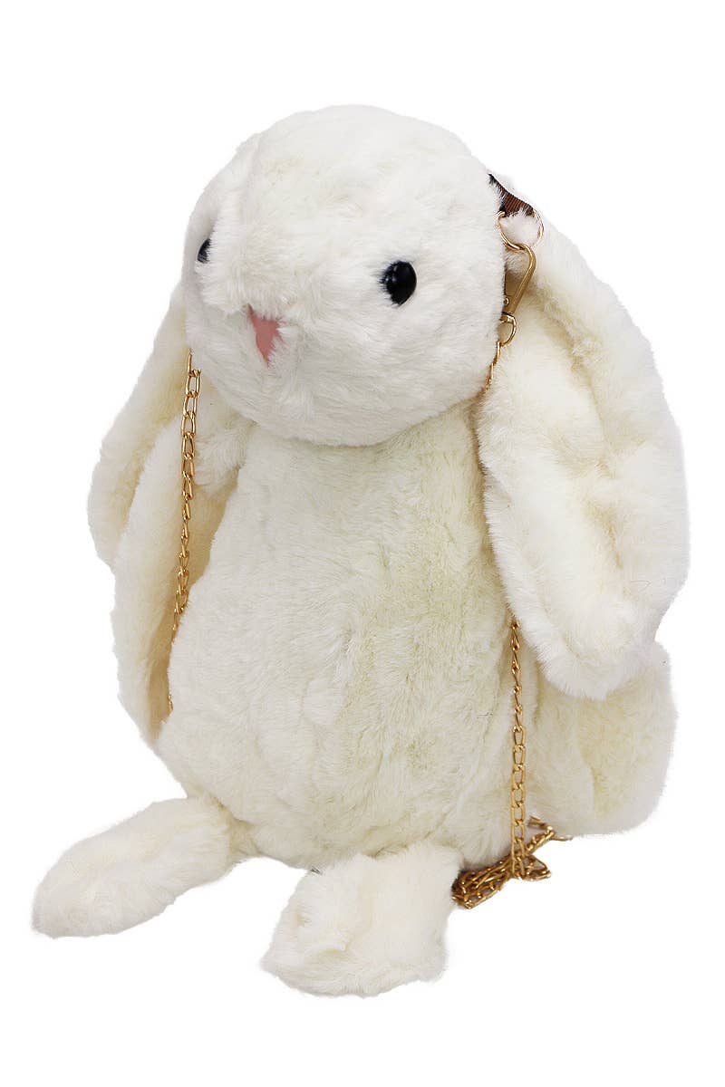 Bunny Rabbit Fuzzy Faux Fur Crossbody Bag Random Color - Image 2