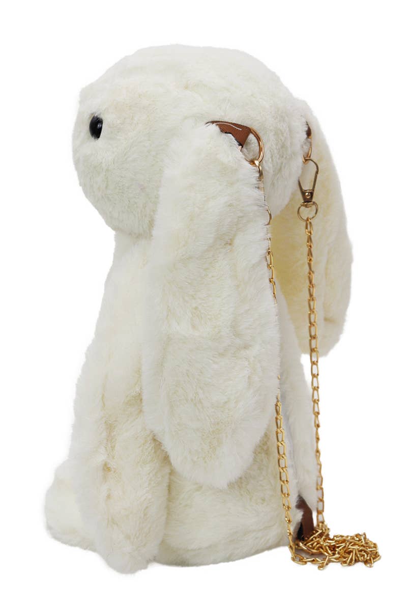 Bunny Rabbit Fuzzy Faux Fur Crossbody Bag Random Color - Image 4