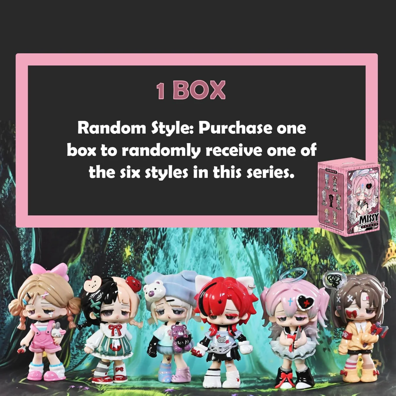 CALEMBOU Anime Blind Box Figure, Cute Missy Series Mystery Box Figure, Home Decoration Collectible PVC Figurine - Image 2
