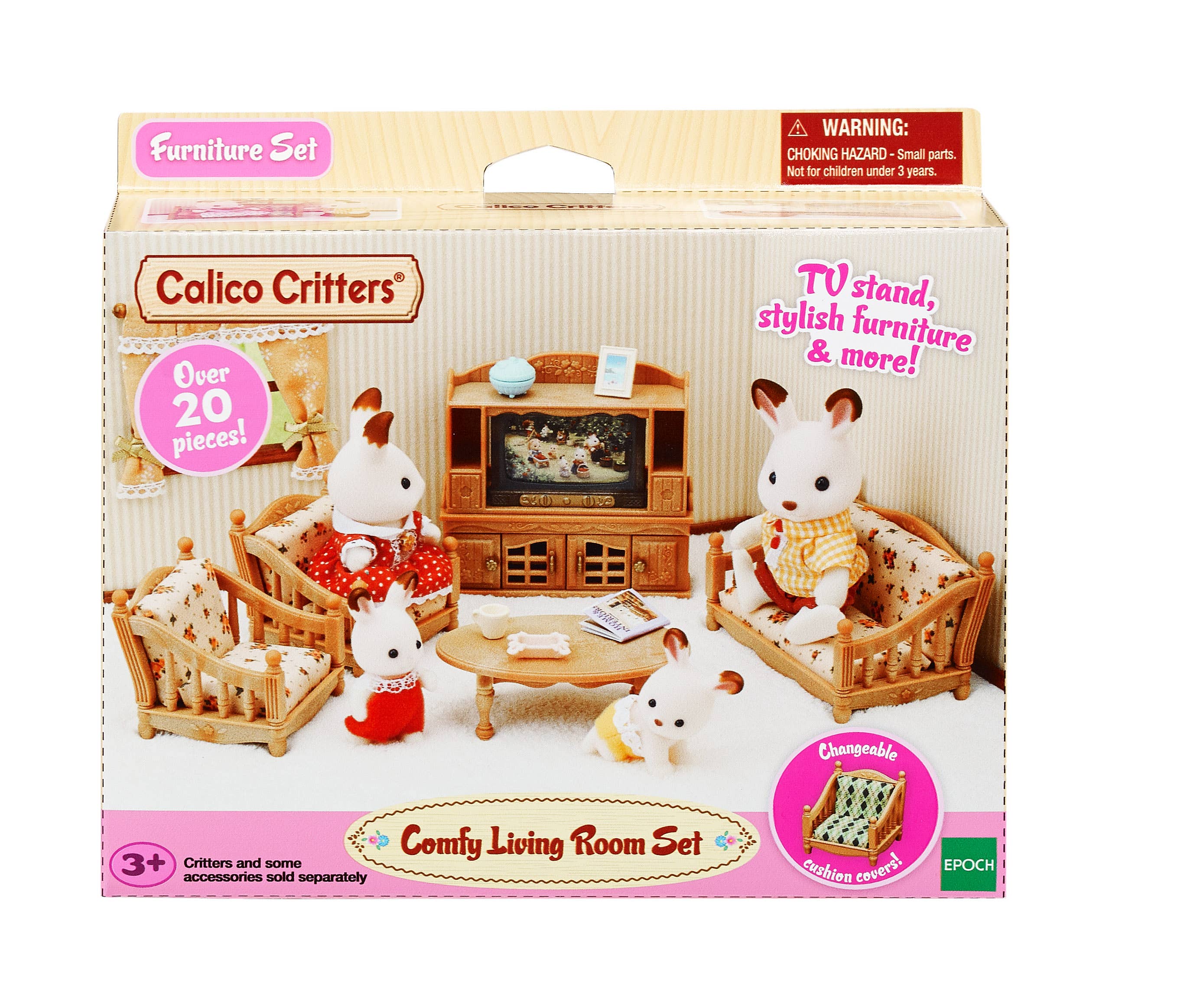 Calico Critters Comfy Living Room Set, Dollhouse Furniture - Image 2