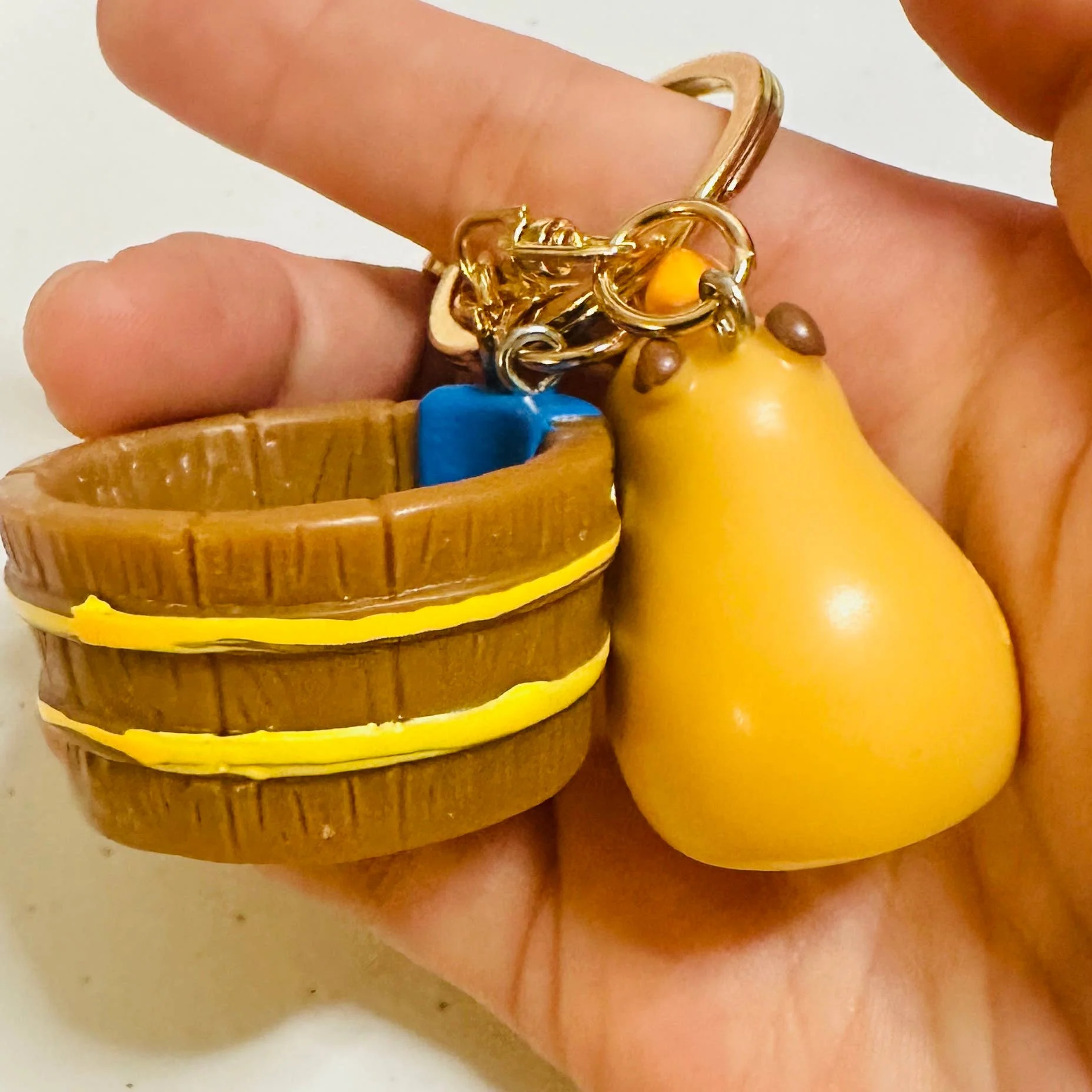 Capybara Bathtub Figurine Keychain Orange Acrylic Key Charm - Image 11