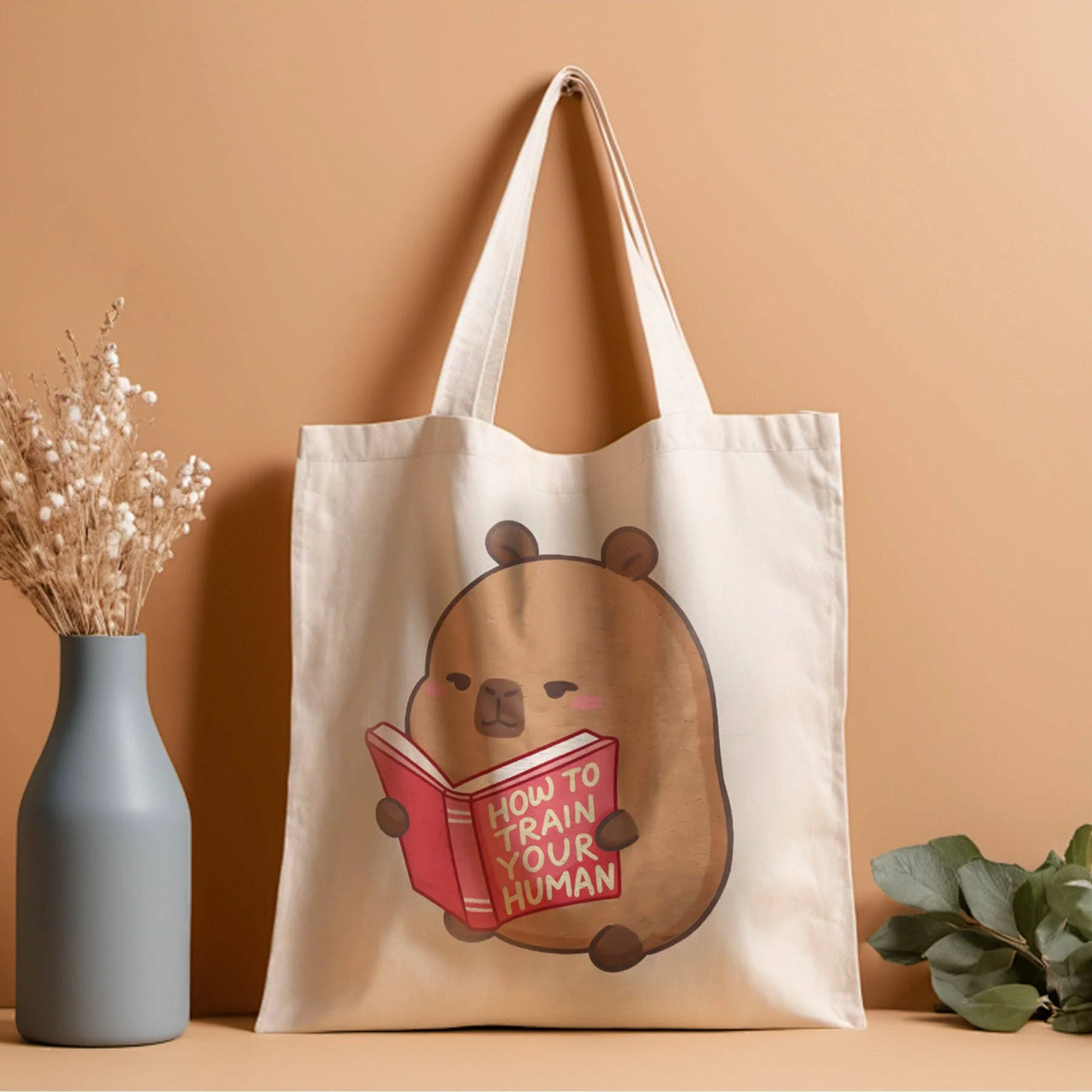 Capybara Canvas Tote Bag One Bag Two Designs - Image 6