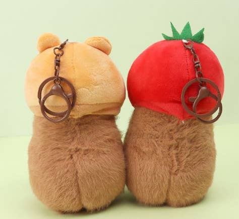 Capybara Plush Keychain – BIG Neck Hood Series - Image 7