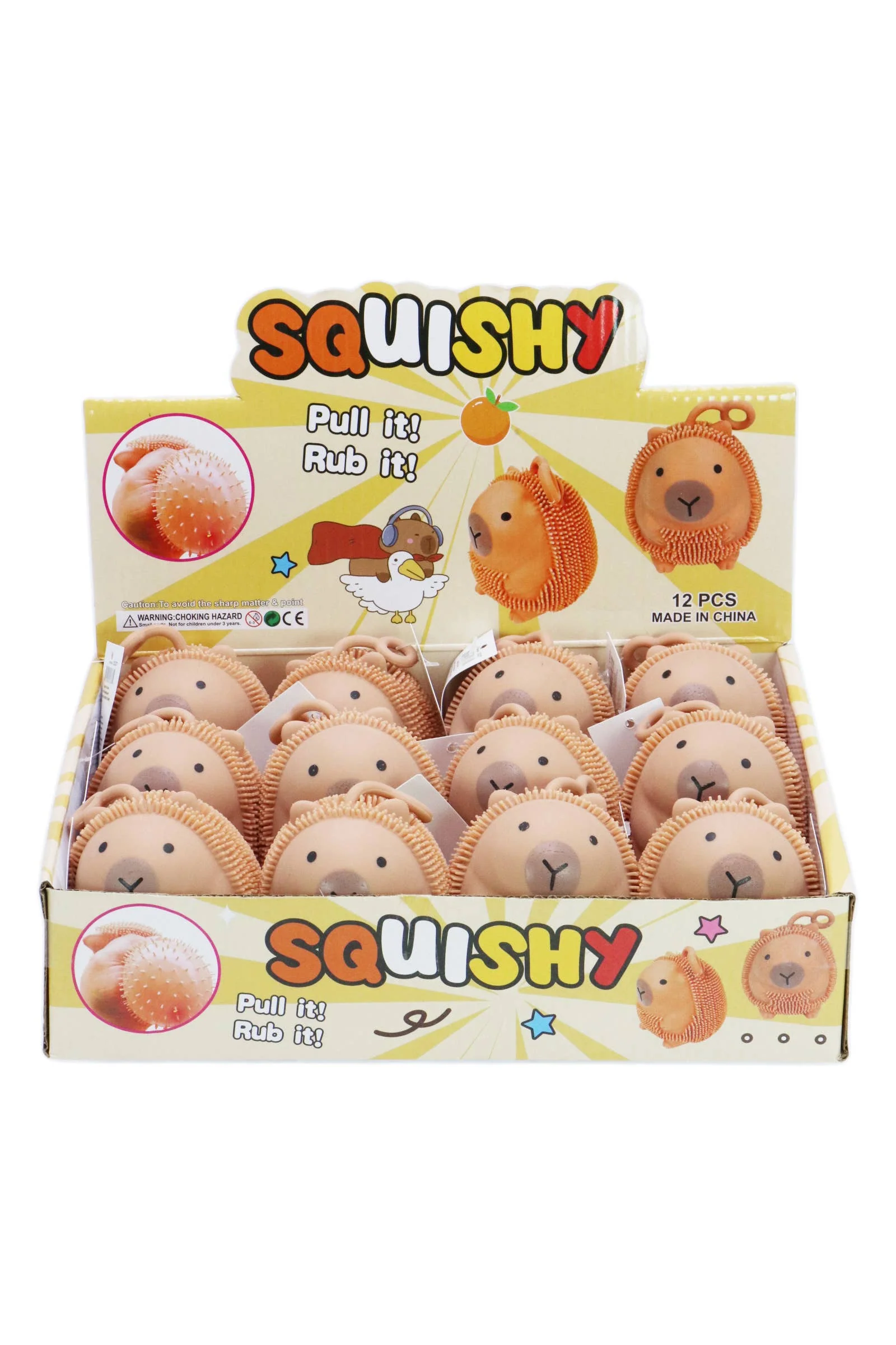 Capybara Spiky Puffer LED Light-Up Squishy Yo-Yo - Image 3