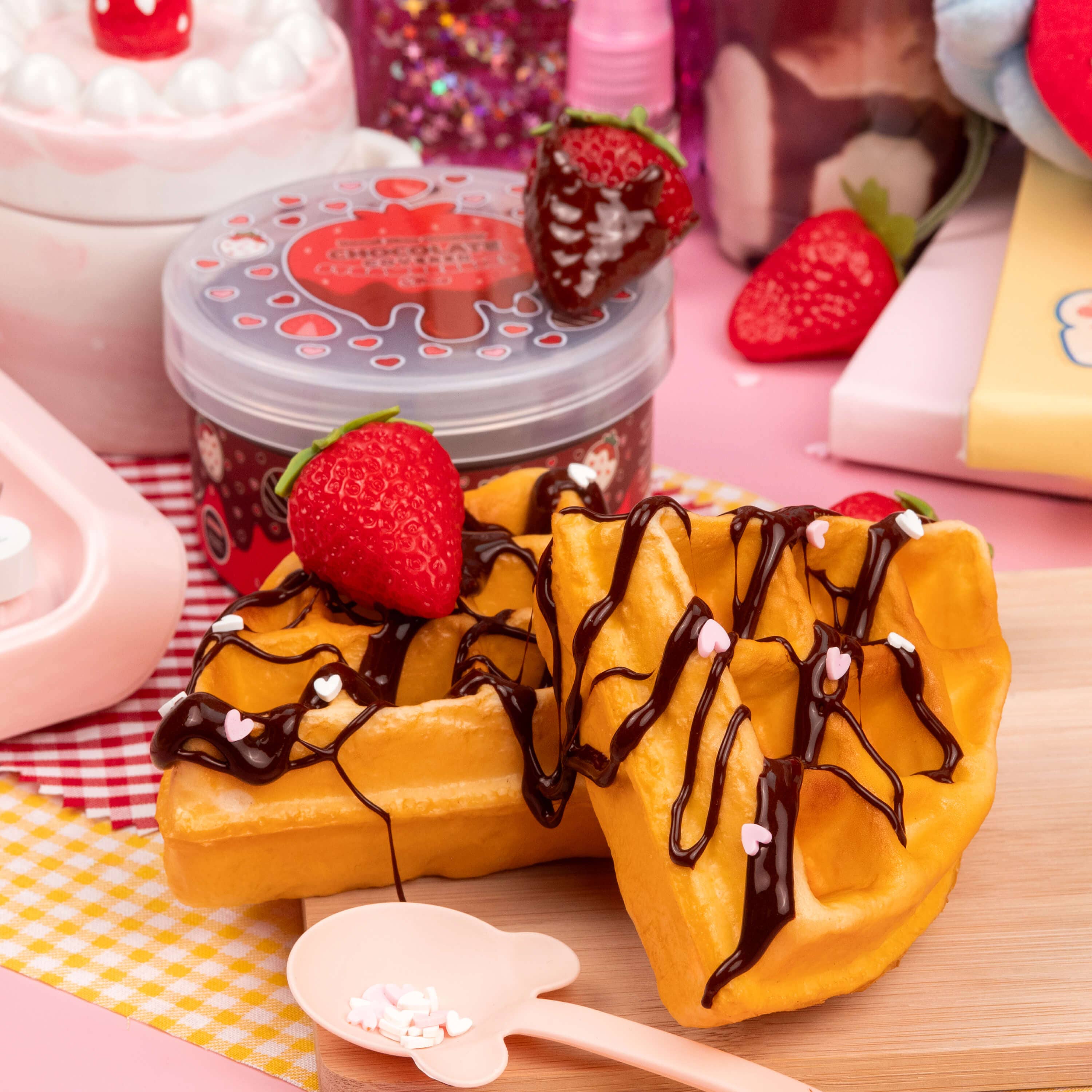 Chocolate Covered Strawberries Glossy Slime - Image 3