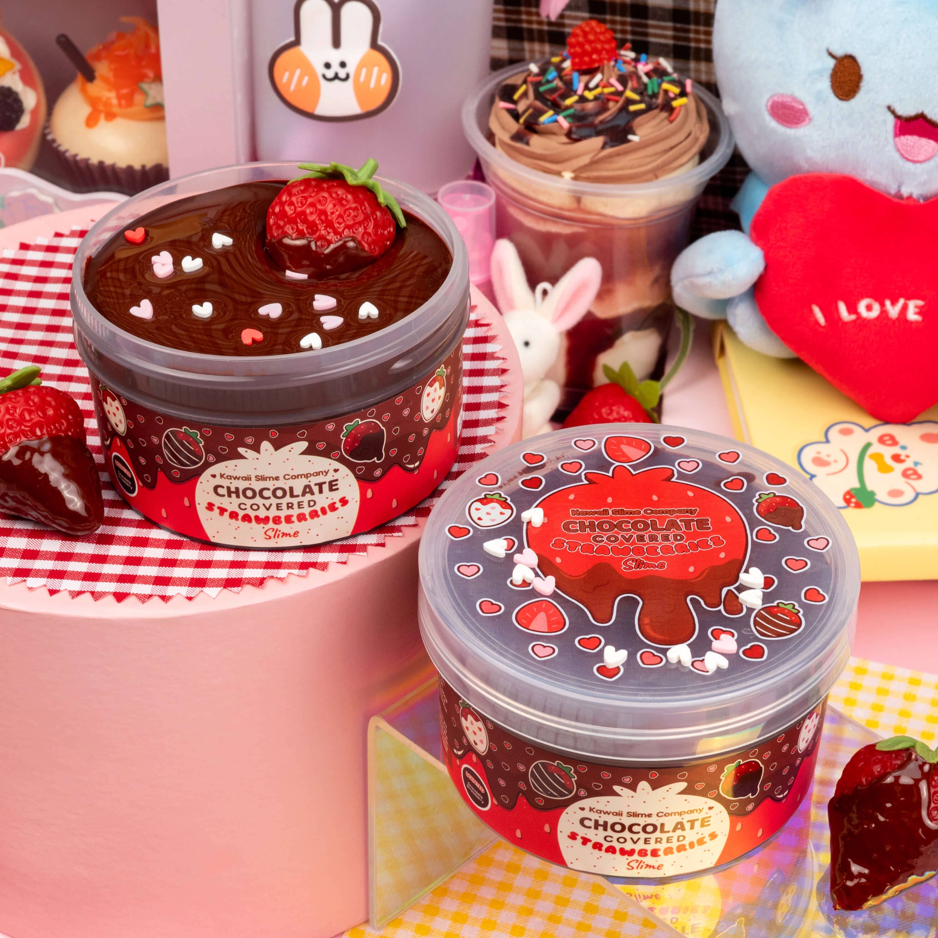 Chocolate Covered Strawberries Glossy Slime - Image 5
