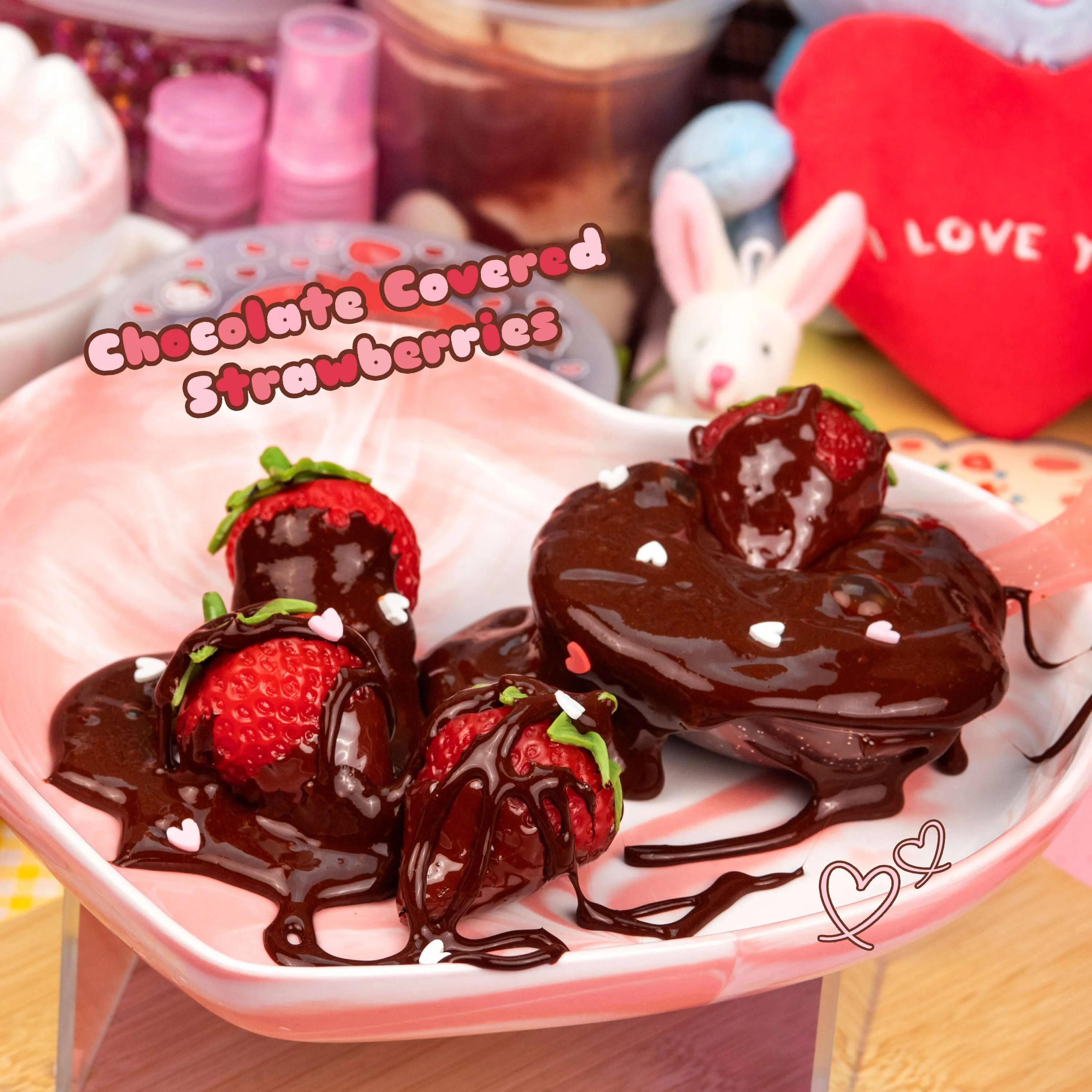 Chocolate Covered Strawberries Glossy Slime - Image 7