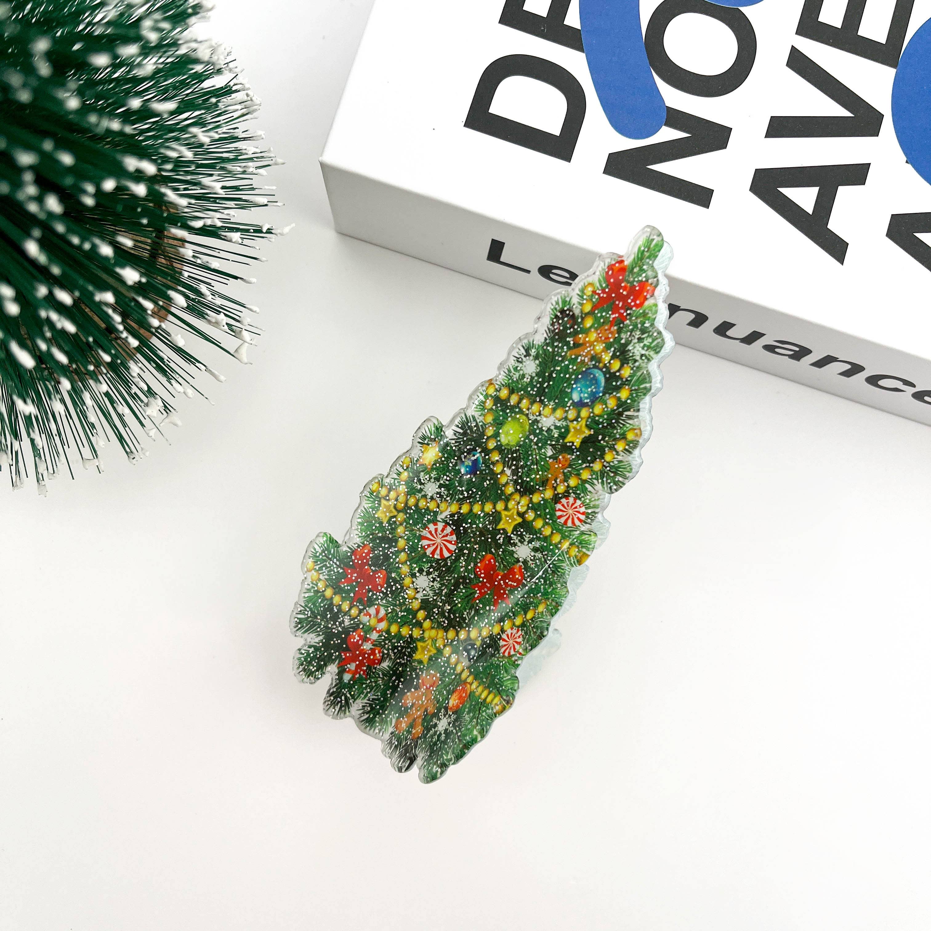 Christmas Tree Hair Clip,Christmas Claw Clip - Image 3