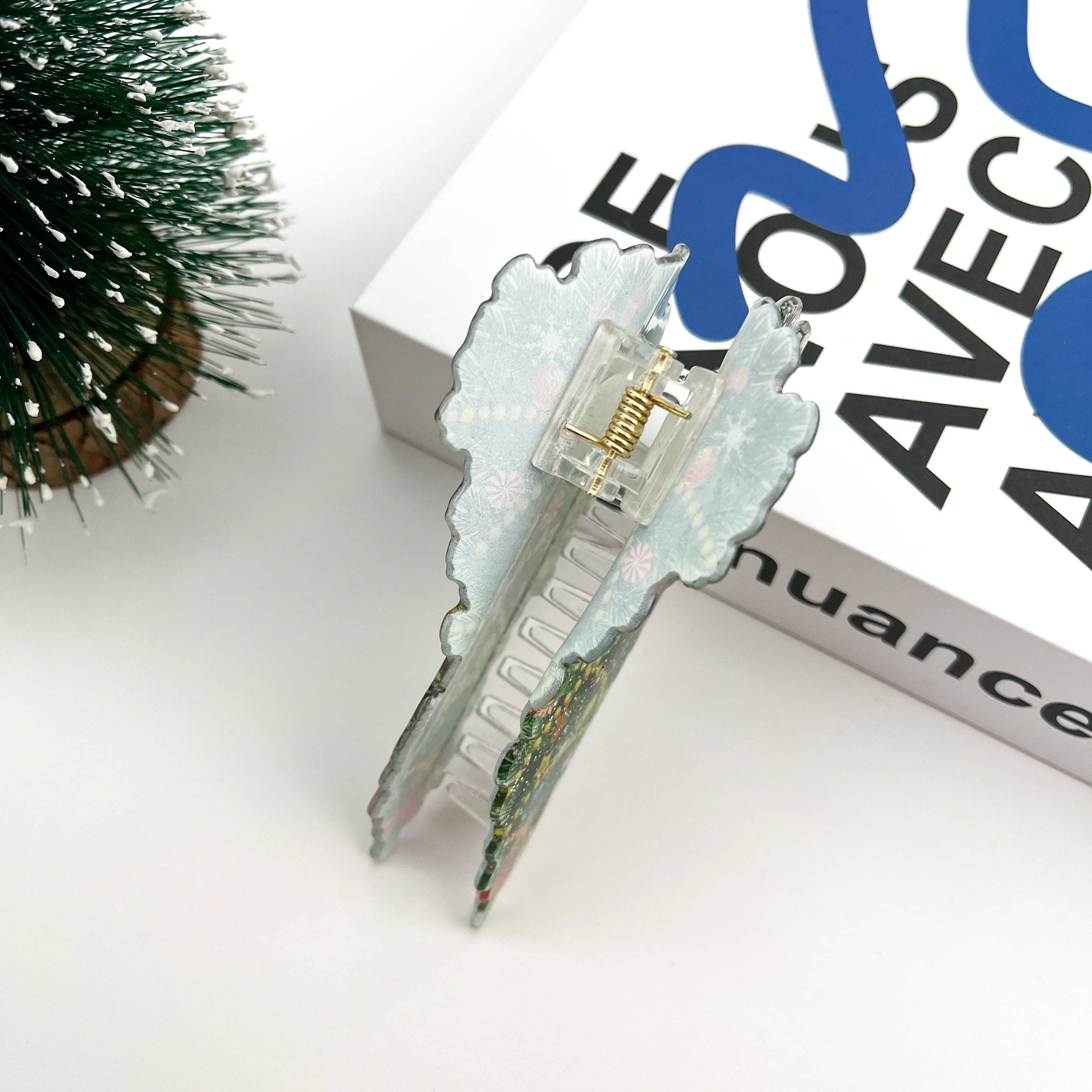 Christmas Tree Hair Clip,Christmas Claw Clip - Image 5