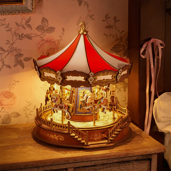 Rolife Classic Carousel 3D Wooden Puzzle - Image 2