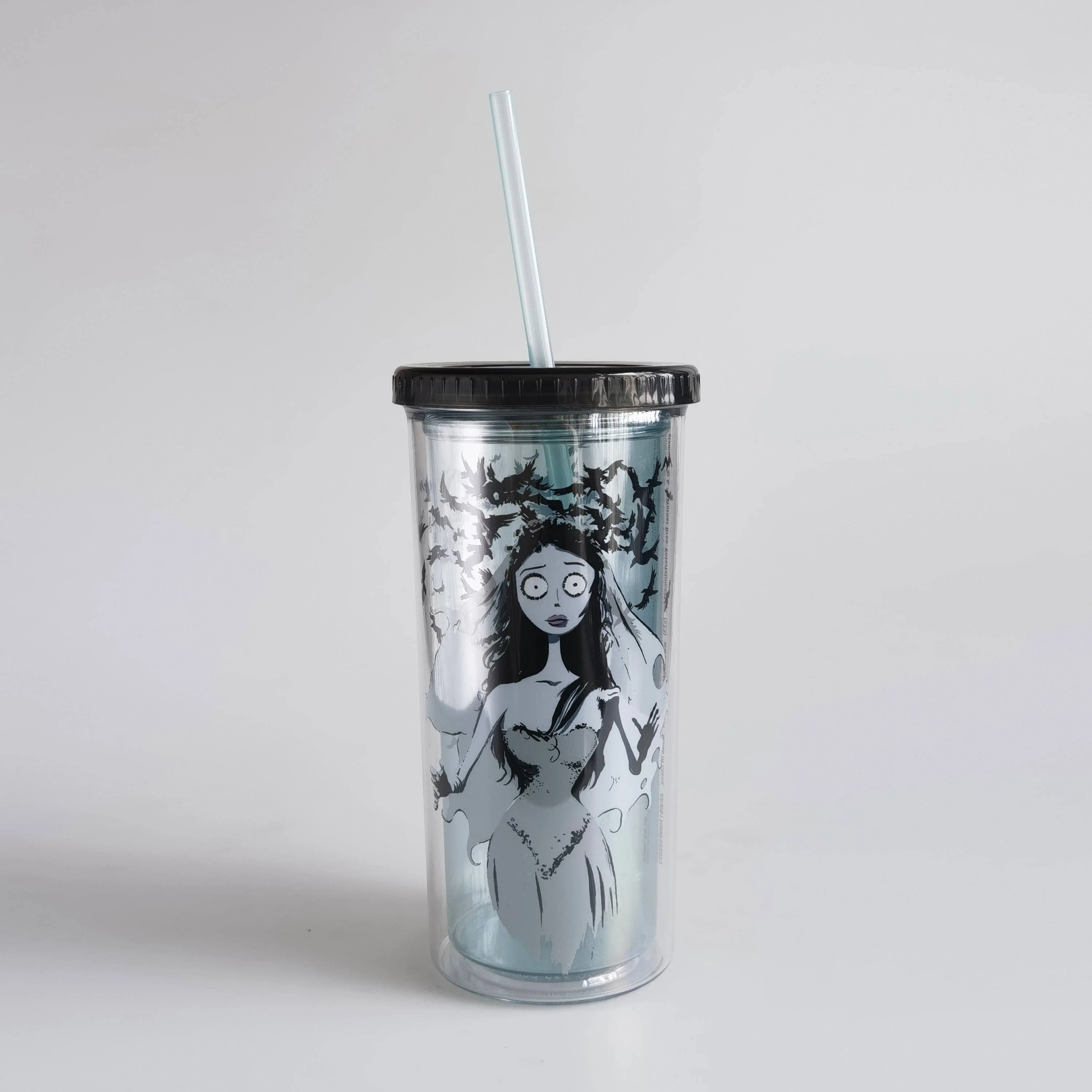 Corpse Bride with Crows 20oz Plastic Tall Cold Cup w Lid - Image 2