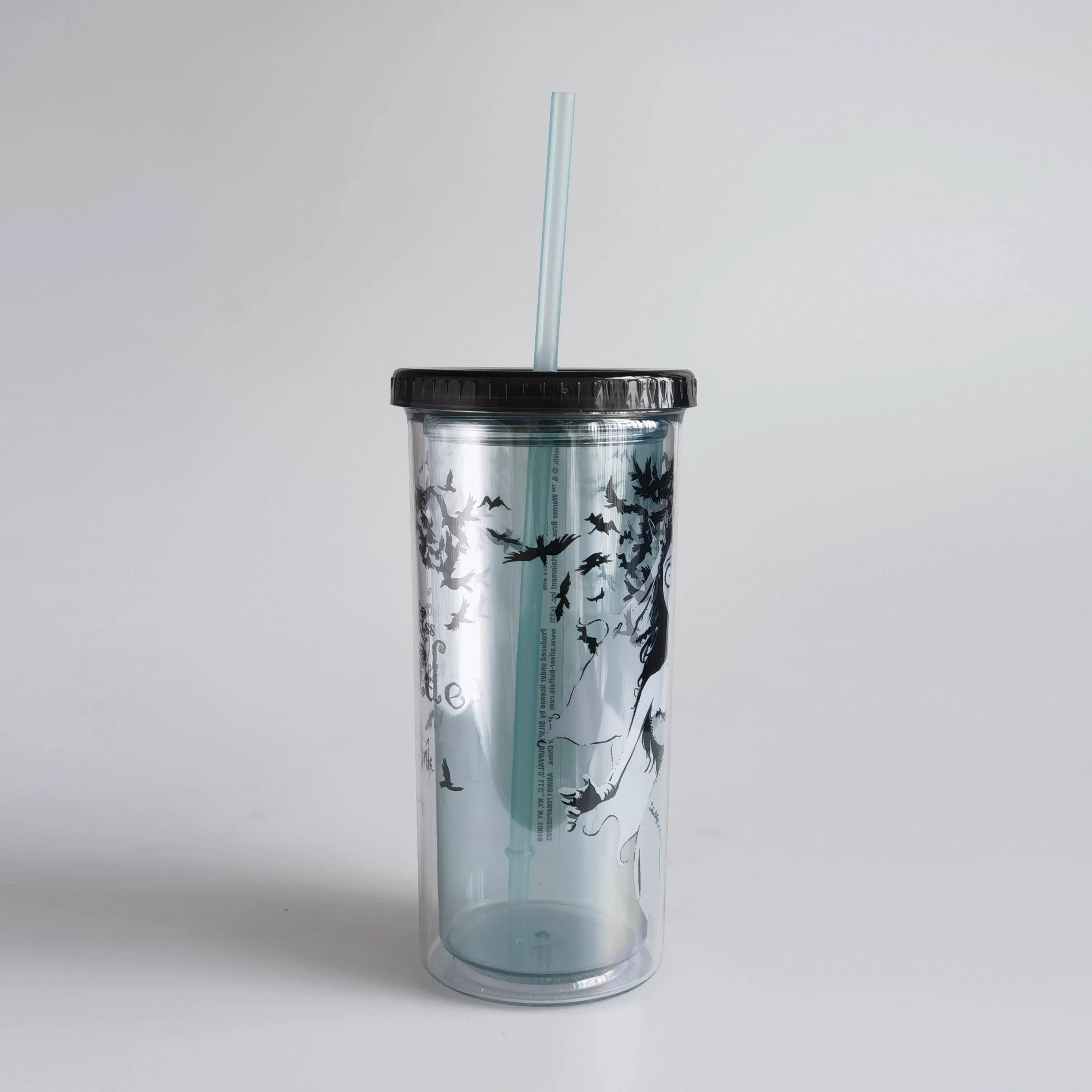 Corpse Bride with Crows 20oz Plastic Tall Cold Cup w Lid - Image 4