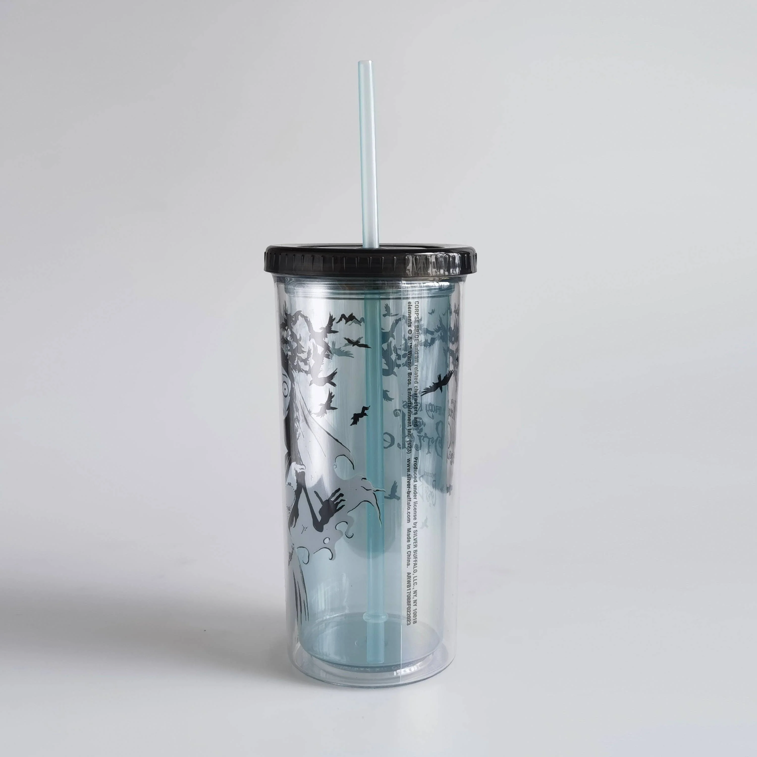 Corpse Bride with Crows 20oz Plastic Tall Cold Cup w Lid - Image 5