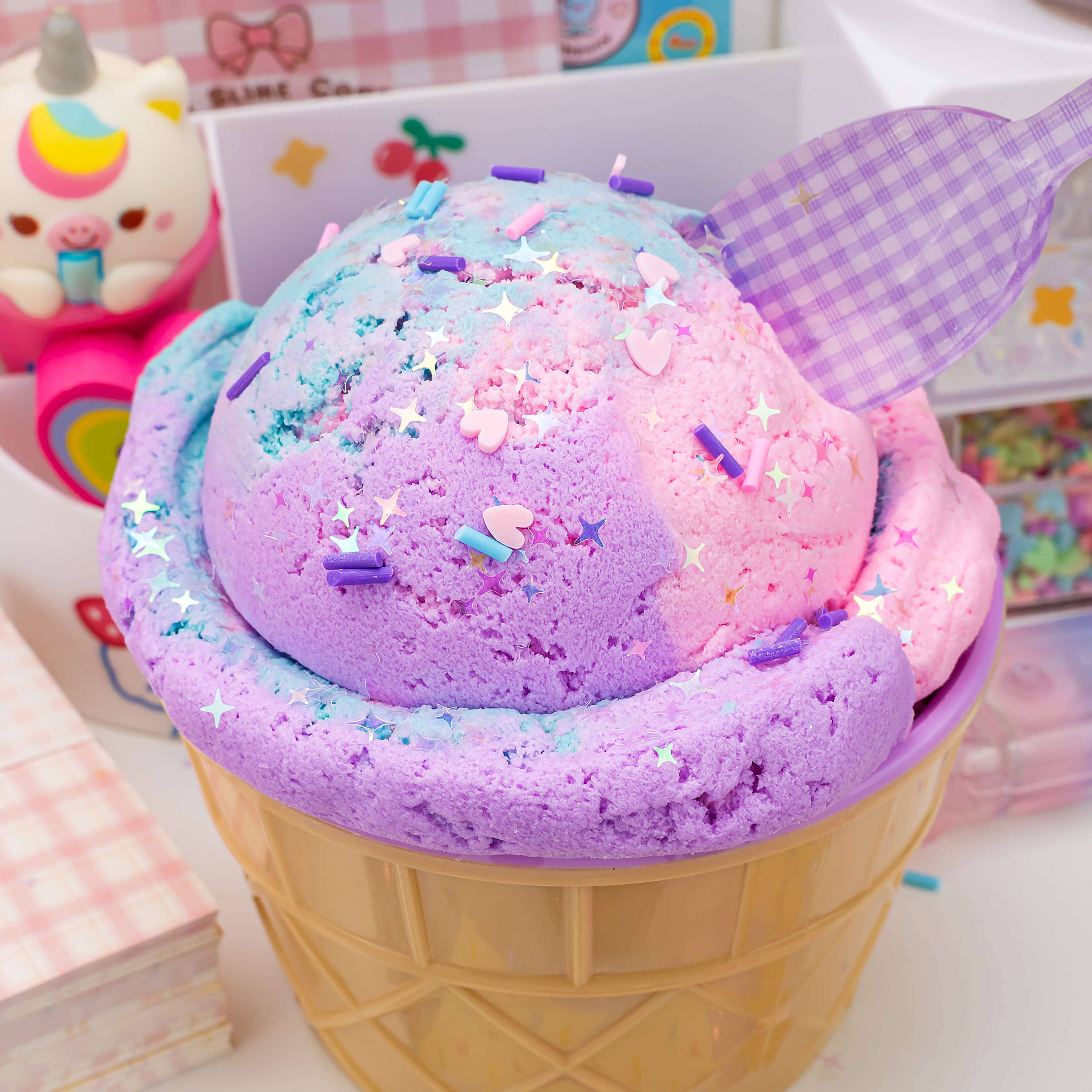 Cotton Candy Scented Ice Cream Pint Slime - Image 10