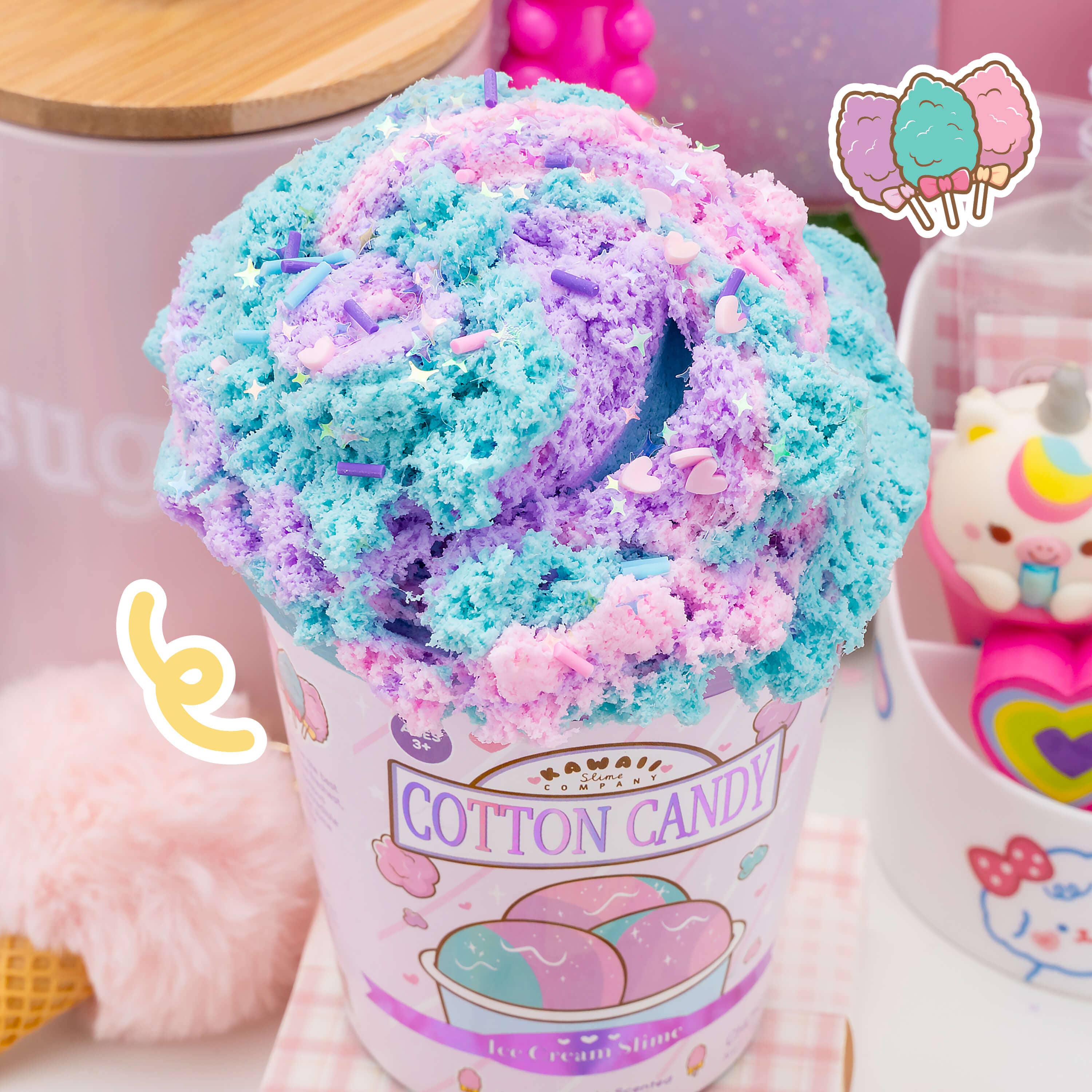 Cotton Candy Scented Ice Cream Pint Slime - Image 11