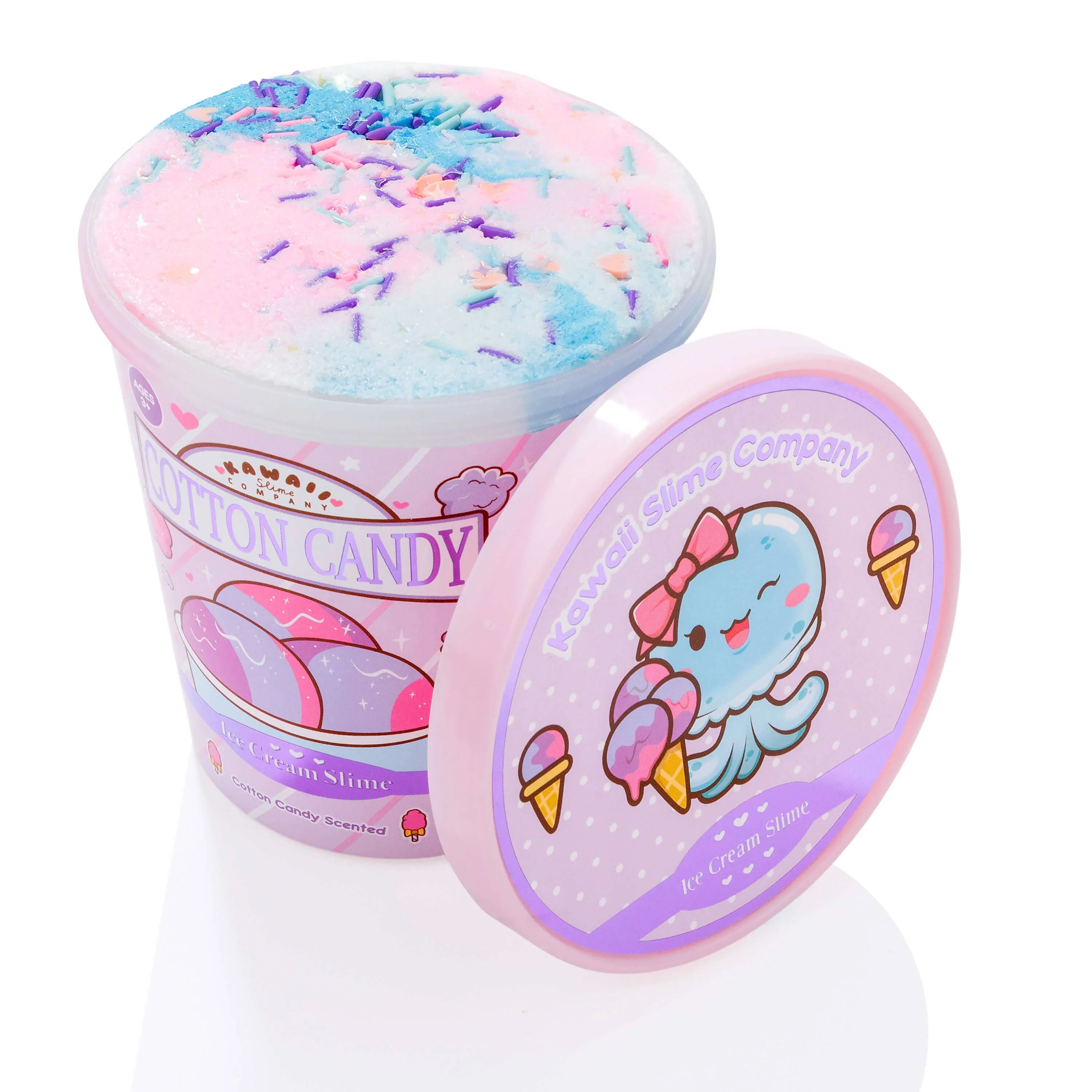 Cotton Candy Scented Ice Cream Pint Slime - Image 2