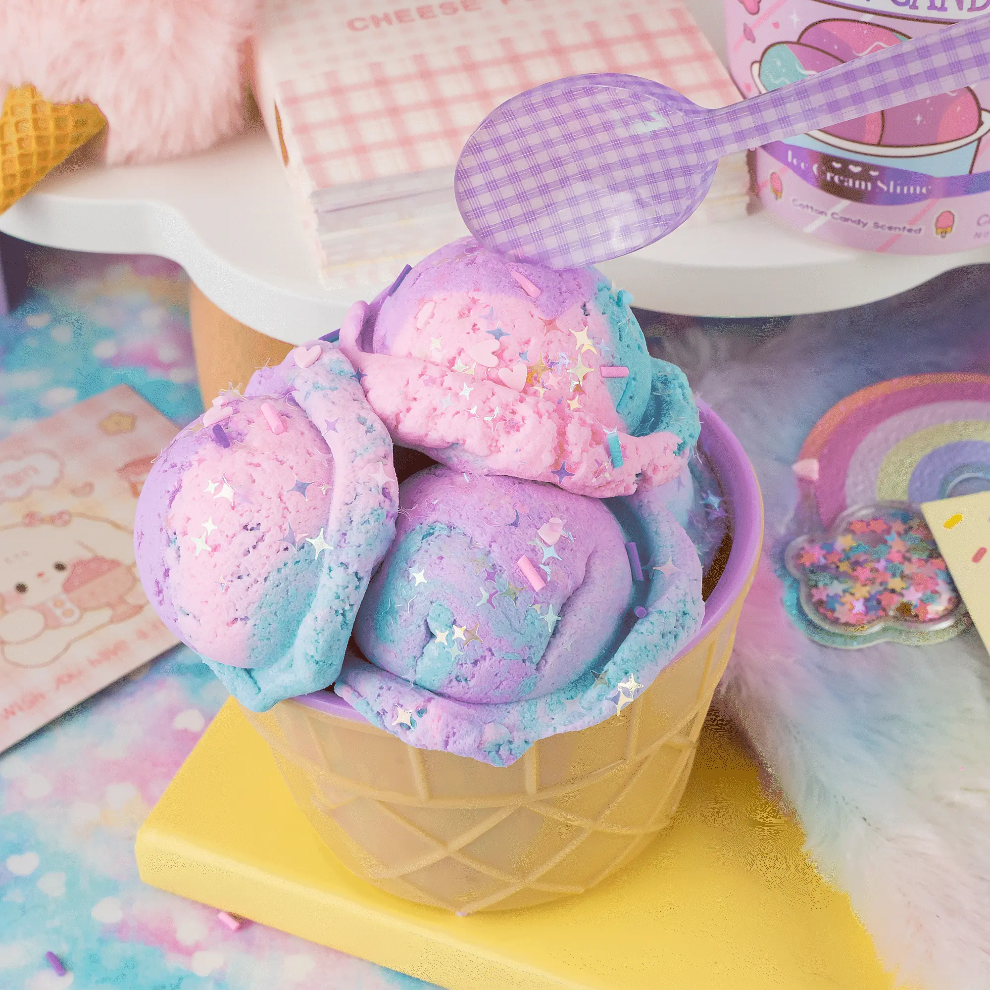 Cotton Candy Scented Ice Cream Pint Slime - Image 4