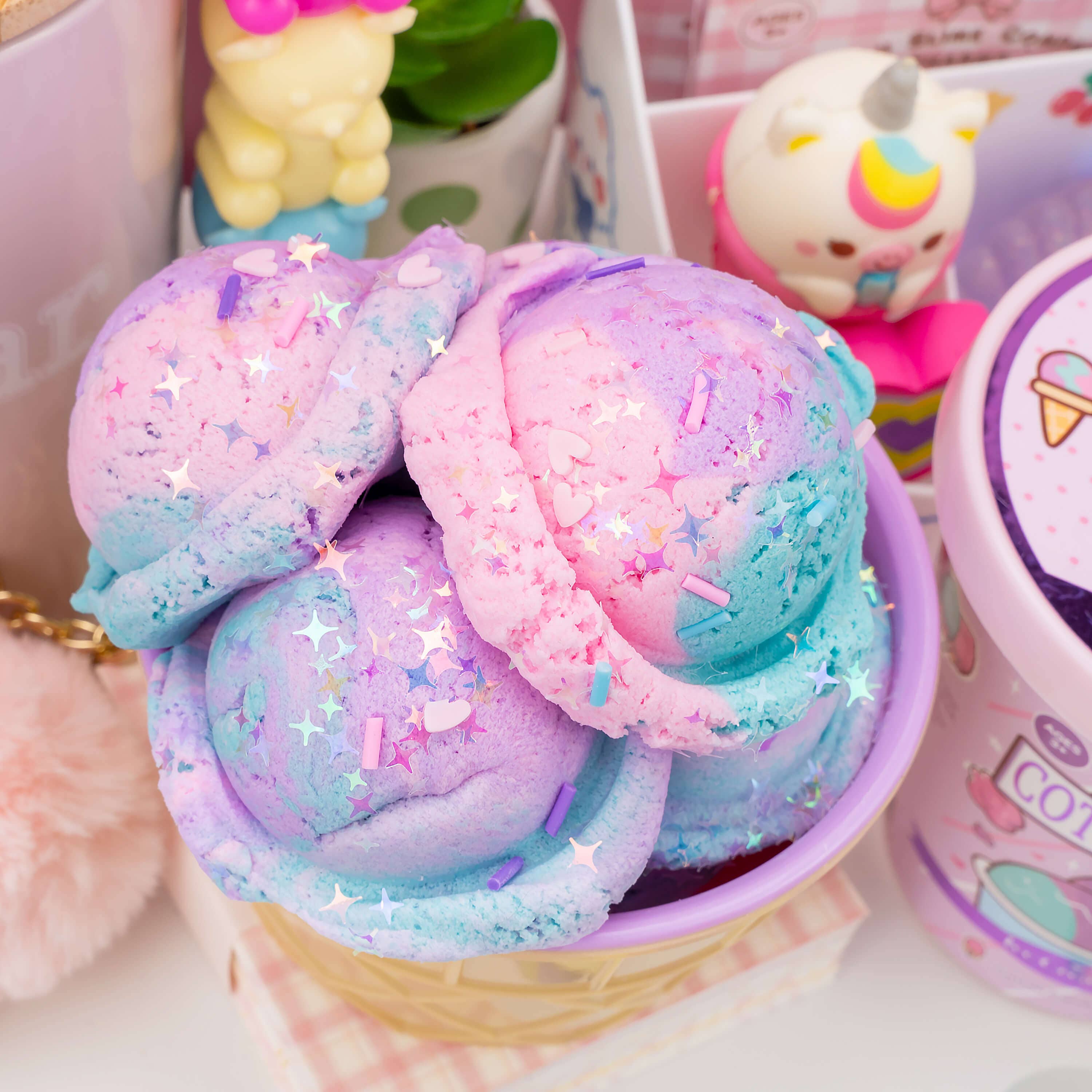 Cotton Candy Scented Ice Cream Pint Slime - Image 7