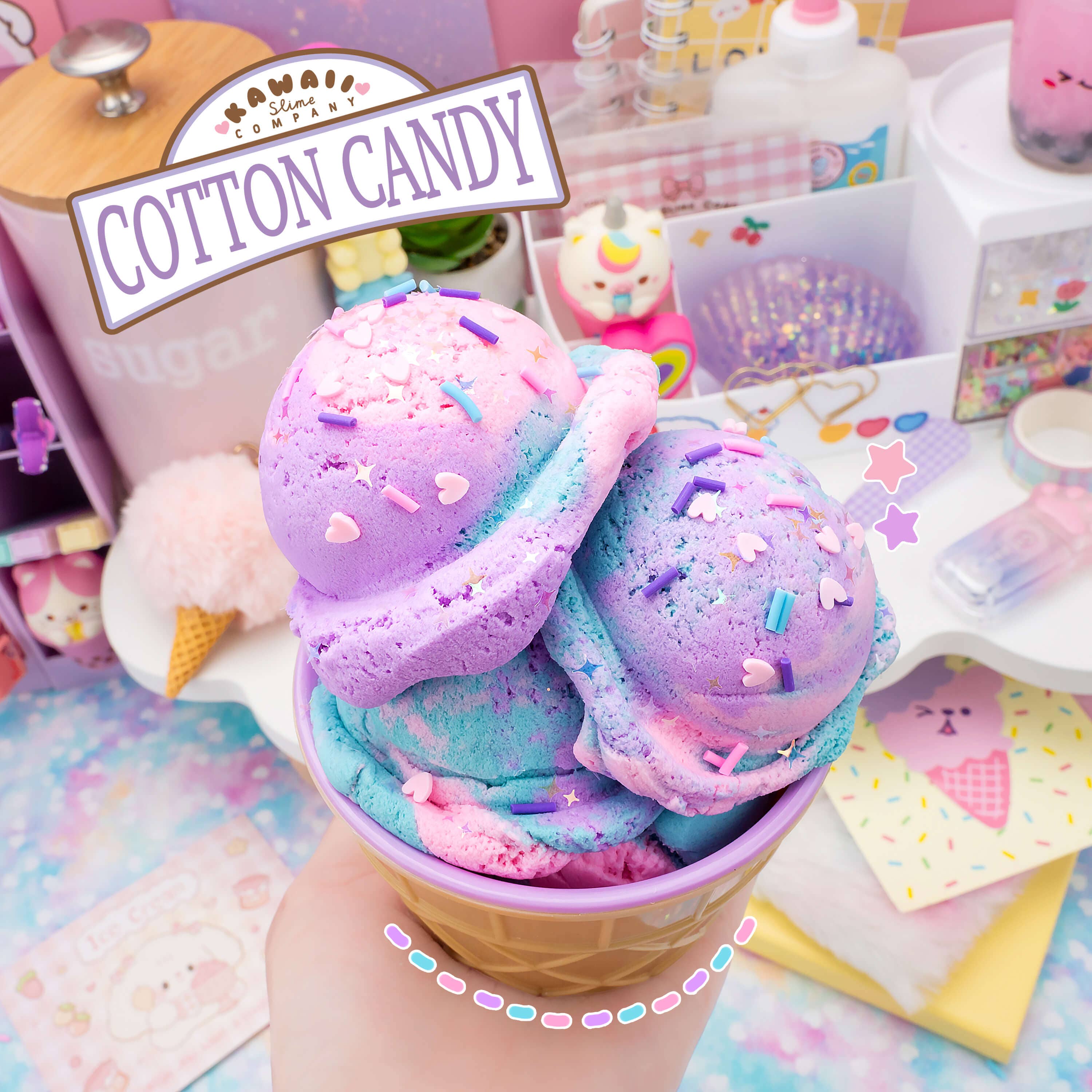 Cotton Candy Scented Ice Cream Pint Slime - Image 9