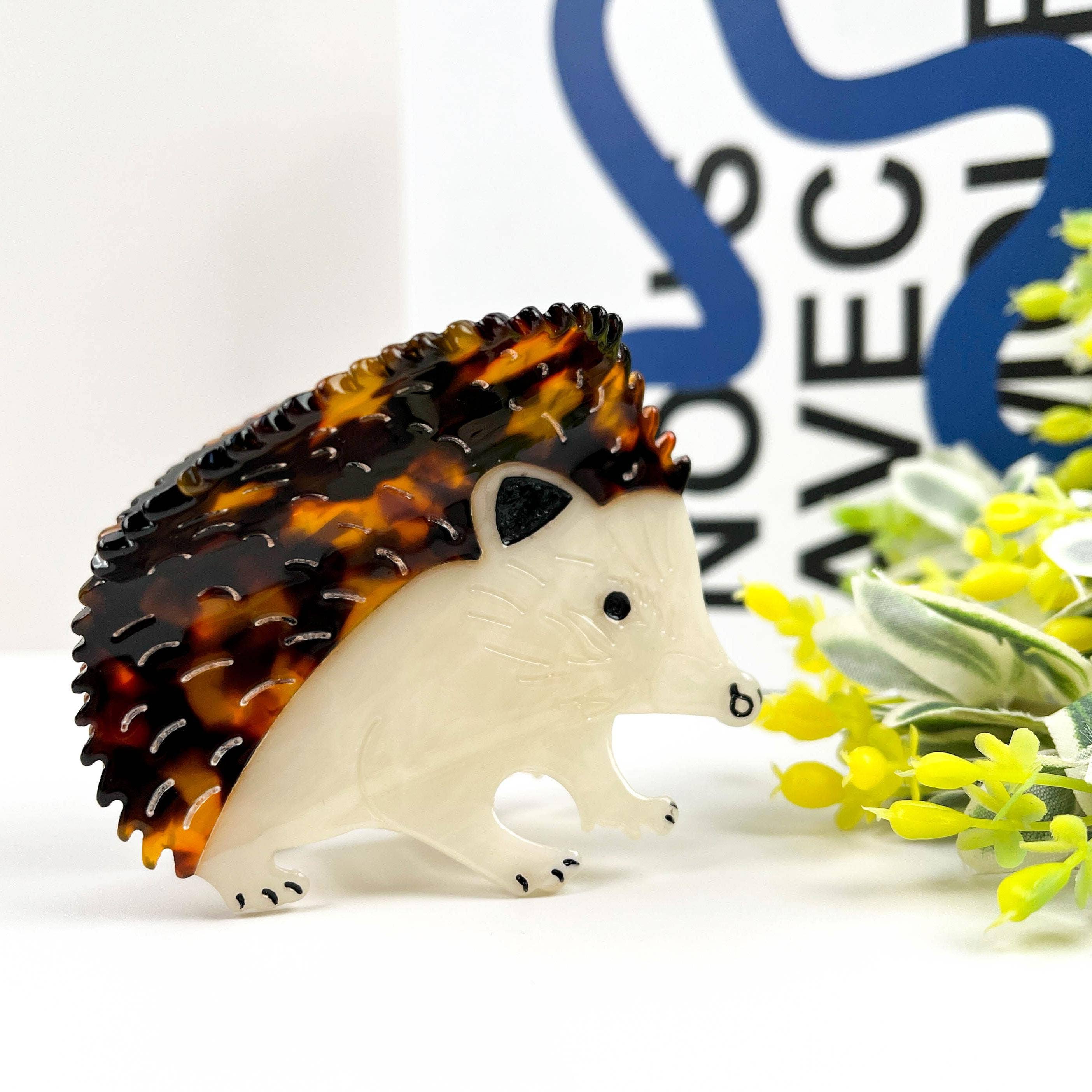 Cute Hedgehog Hair Clip, Acetate Animal Clips - Image 3