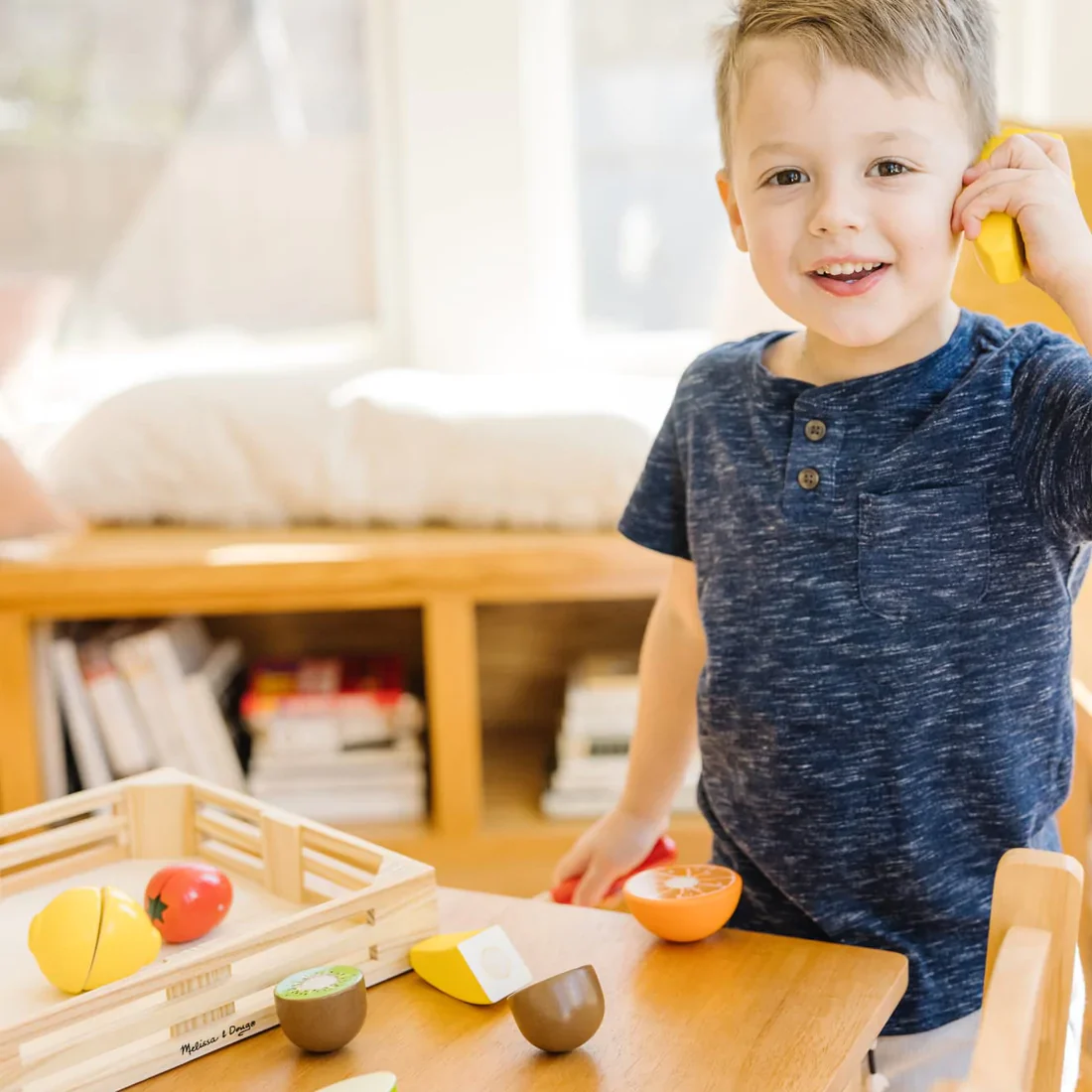 Cutting Fruit Set - Wooden Play Food - Image 3