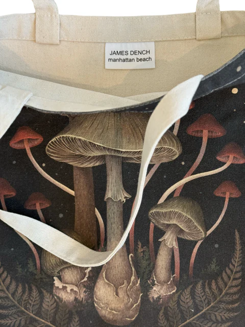 Death Cap Mushroom Tote Bag Episodic Drawing - Image 2