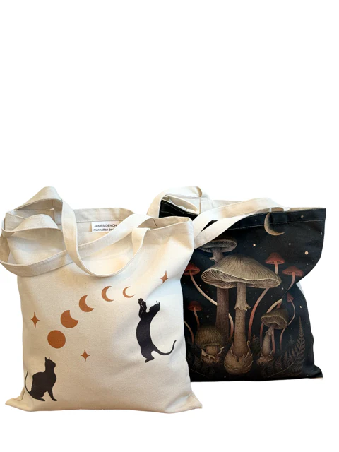 Death Cap Mushroom Tote Bag Episodic Drawing - Image 5