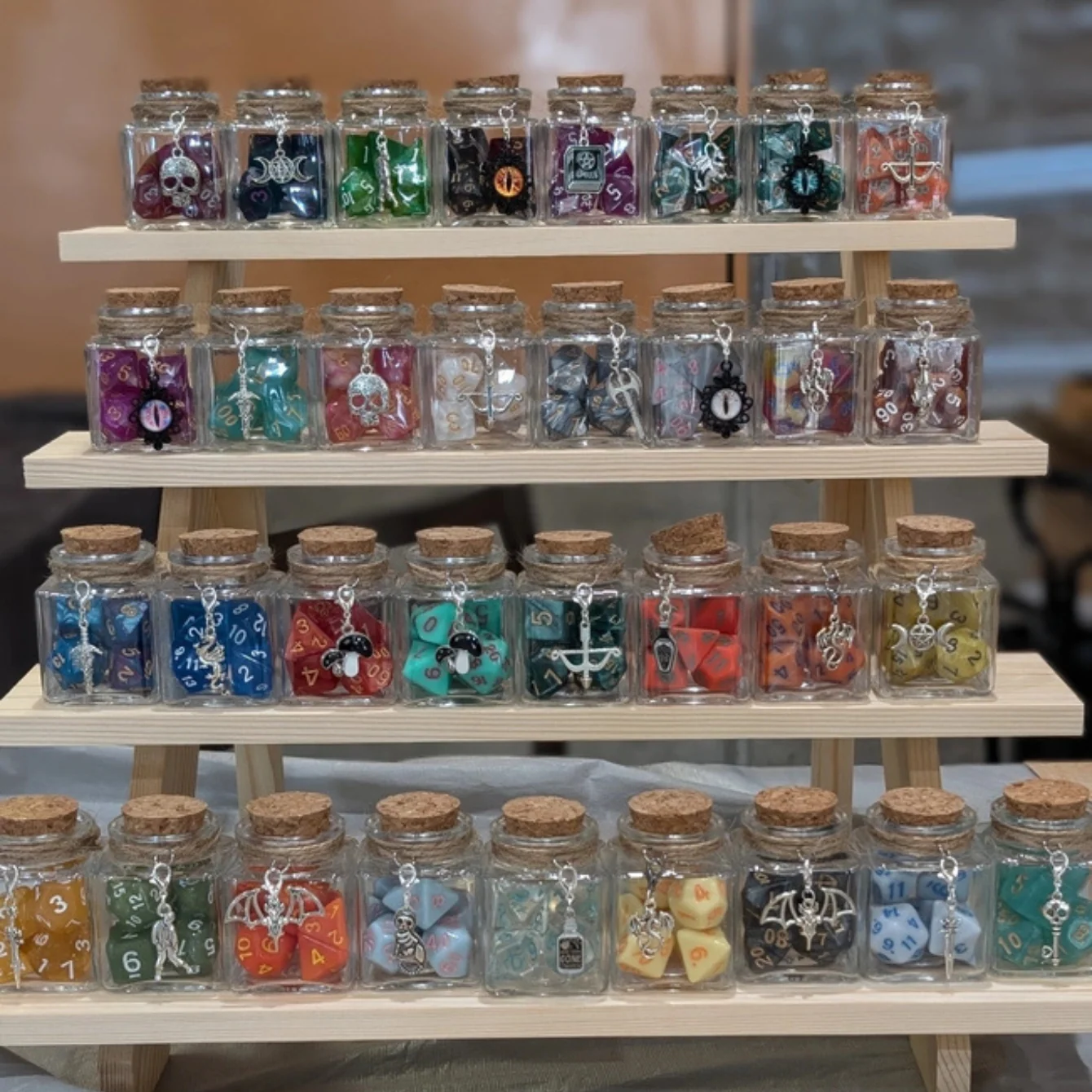 Dice Spell Jars with 7pcs D20 TRPG Dice - Mix of Any - Image 2
