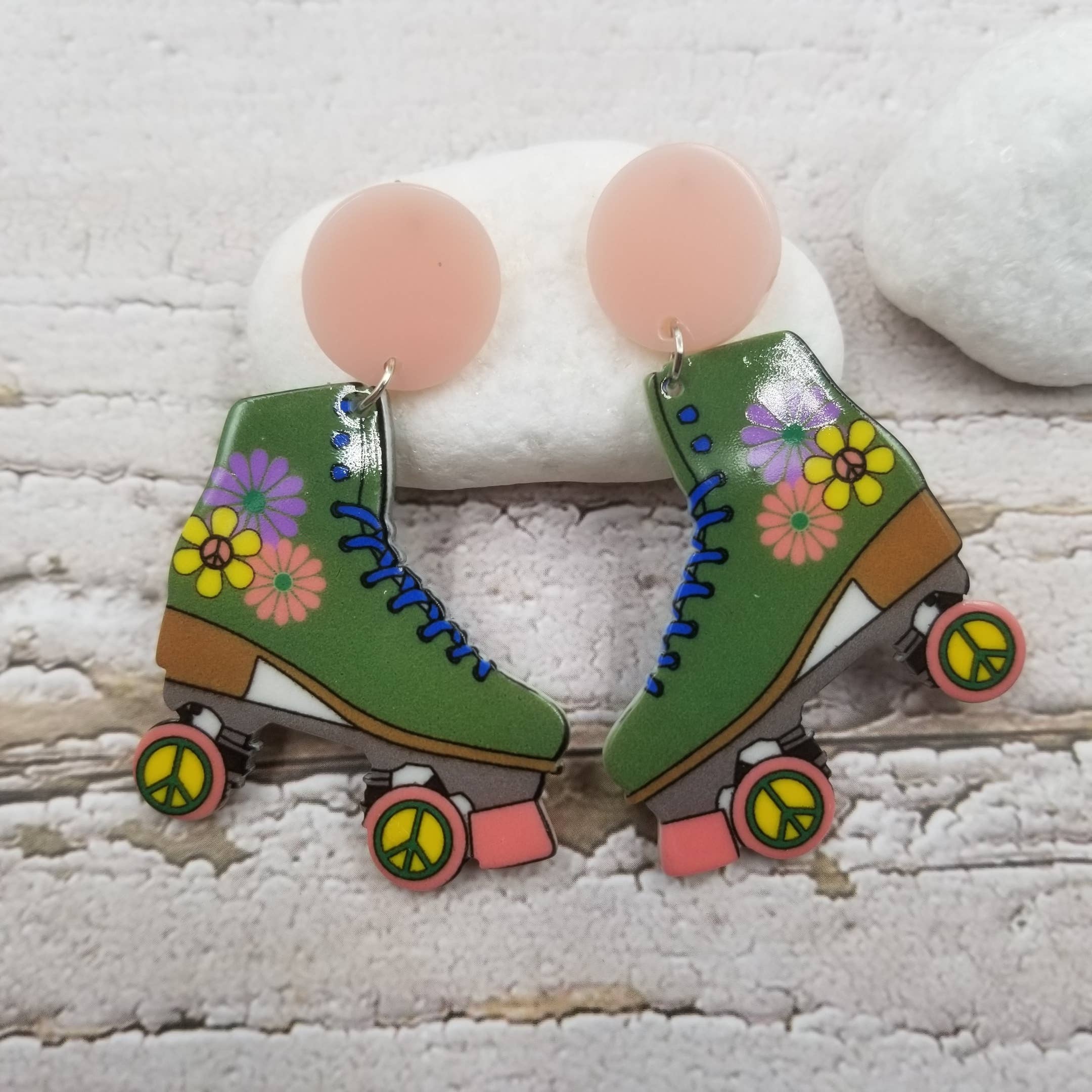 Dipdye Skate Shoes PMMA Earrings - Image 3
