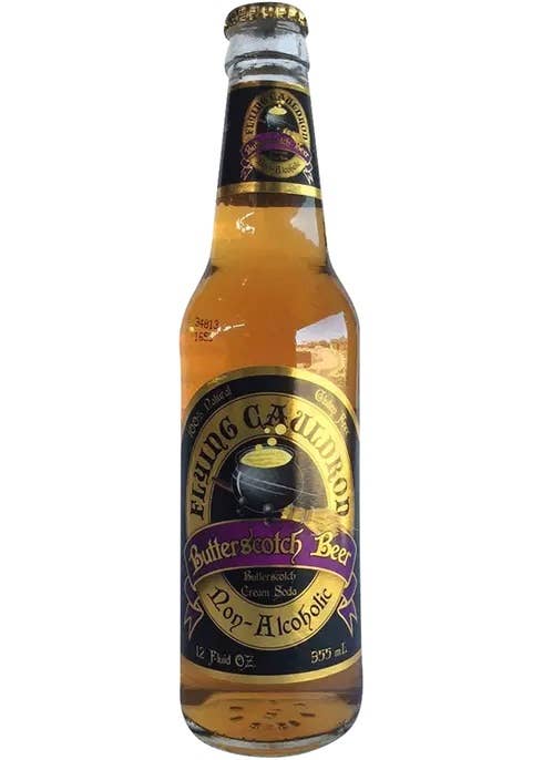 Flying Cauldron Butterscotch Beer, 12oz Glass Bottle - Image 2