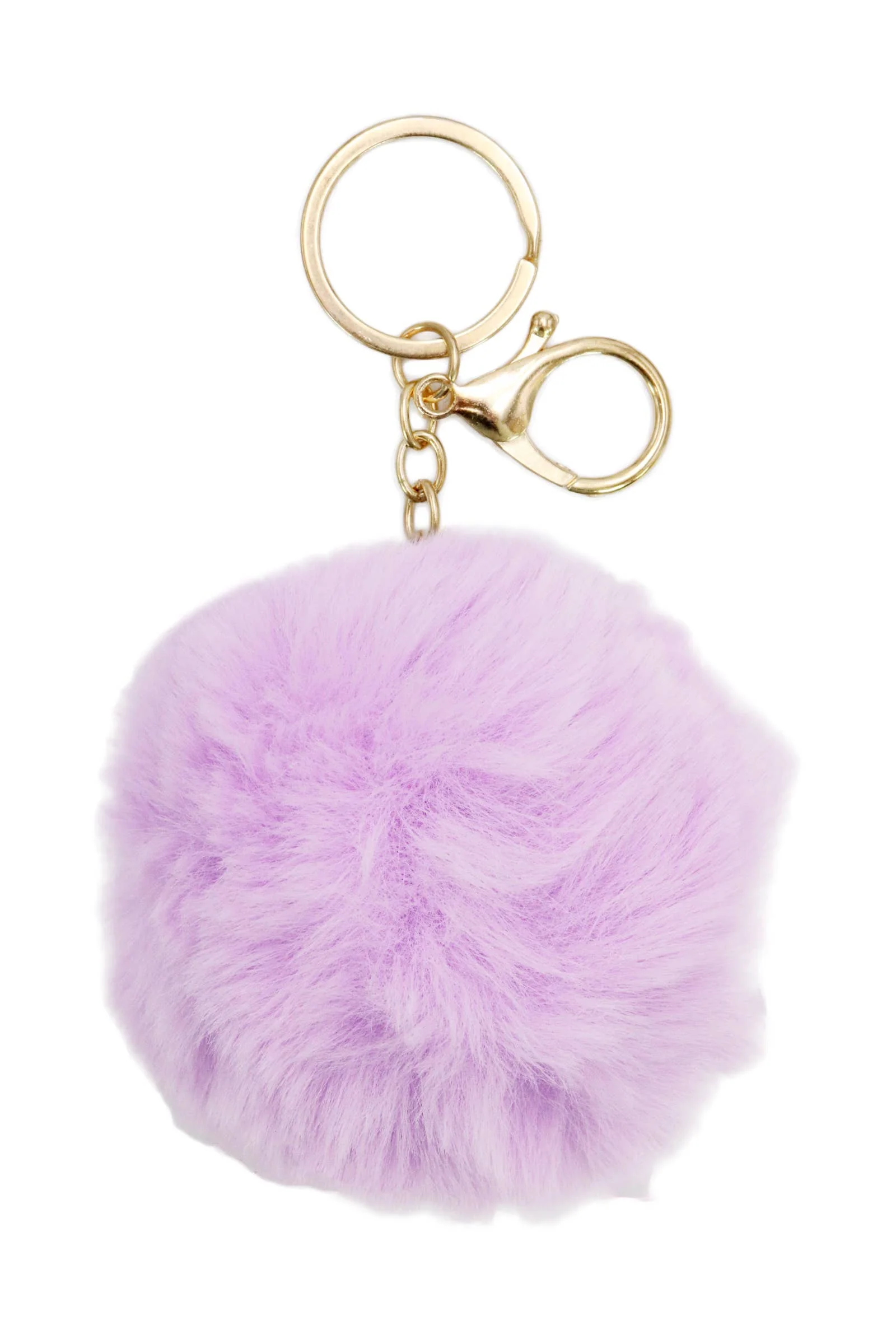Fuzzy Faux Fur Pom Pom Novelty Key Chain - Image 8