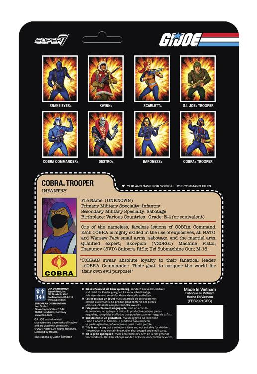 G.I. Joe ReAction Cobra Trooper (H-Back Brown) Figure - Image 7