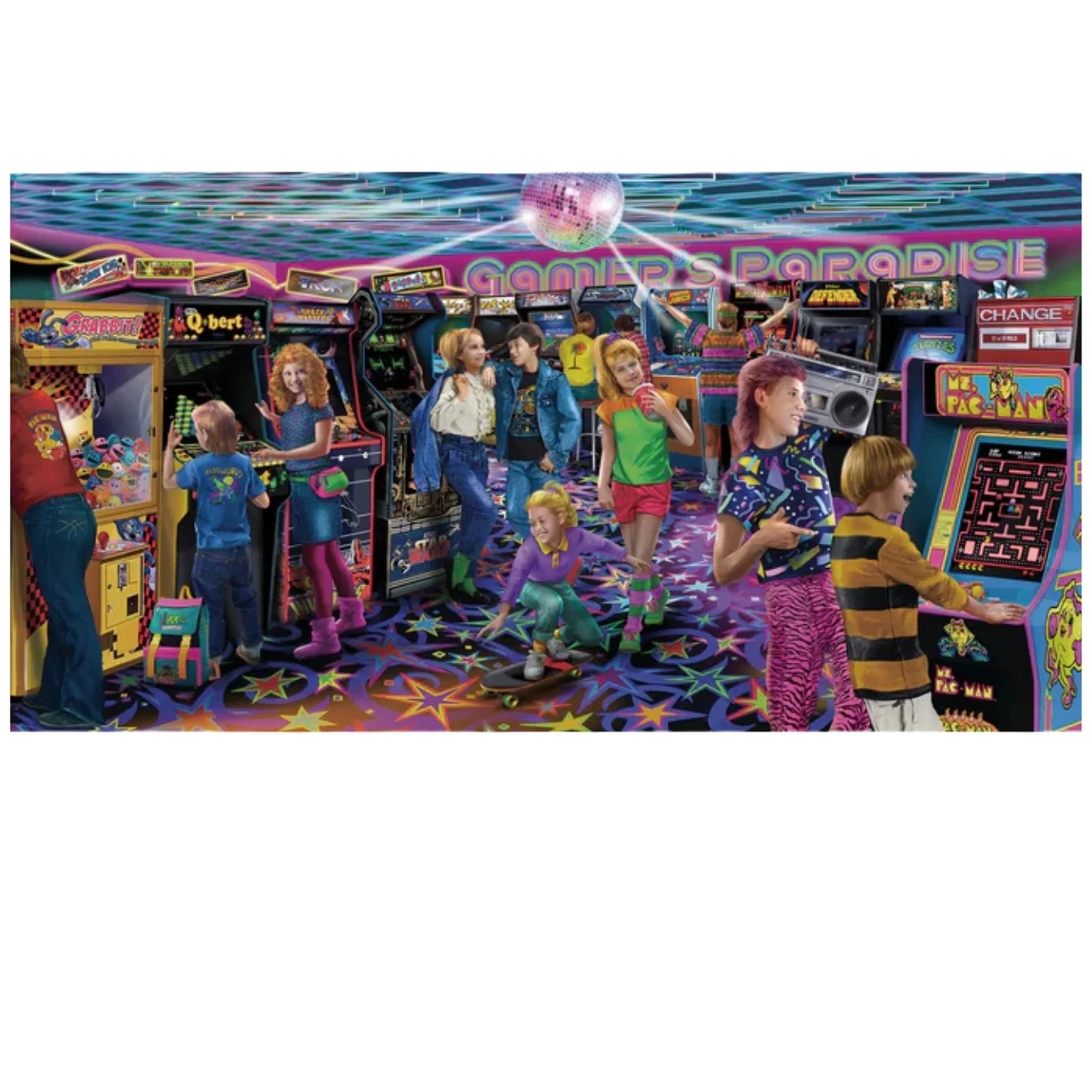 Gamers Paradise '80s Retro Arcade 2000 Piece Jigsaw Puzzle - Image 2
