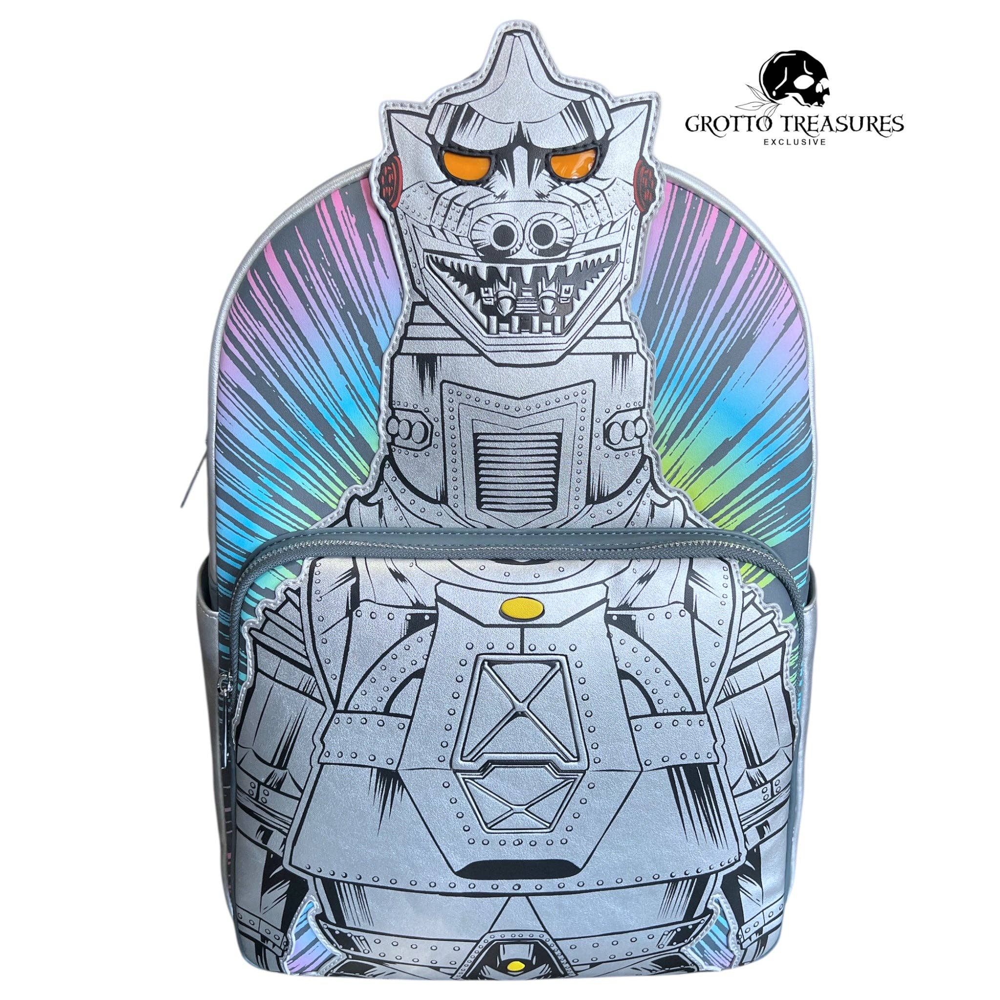 Grotto Treasures Exclusive - Loungefly Toho Godzilla Mechagodzilla Metallic Light-Up Full-Size Backpack - Image 2