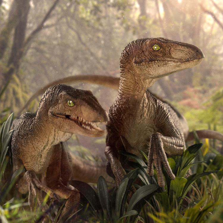 Jurassic Park Just The Two Raptors 1/10 Deluxe Art Scale Limited Edition Statue - Image 12
