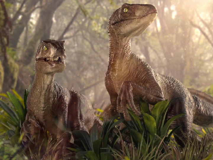Jurassic Park Just The Two Raptors 1/10 Deluxe Art Scale Limited Edition Statue - Image 4