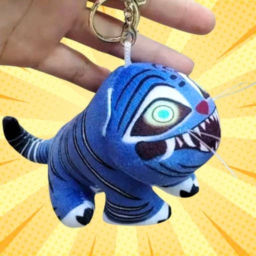 K-Pop Demon Hunters –  Tiger Plush Keyring - Image 3