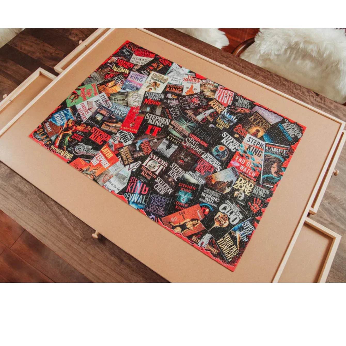 King of Horror Collage Stephen King Inspired 1000 Piece Jigsaw Puzzle - Image 2