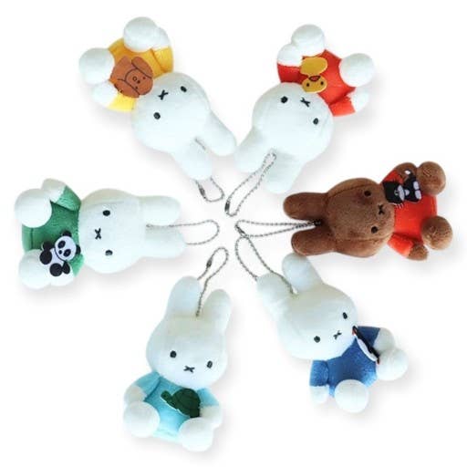 Limited Miffy Plush with lovely animal  Keychain Bag Charm - Image 11