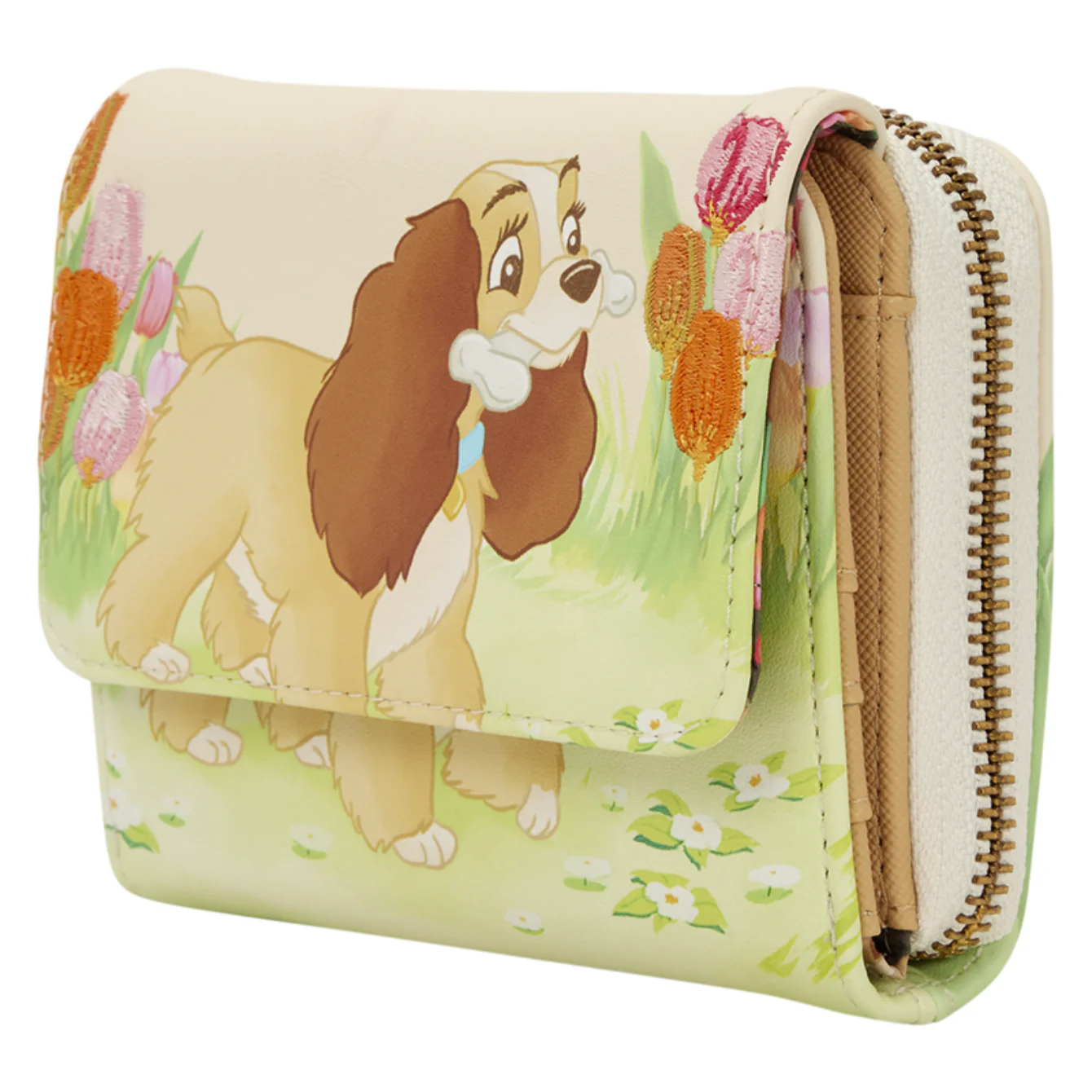 Loungefly Lady and the Tramp Pastel Tulip Trifold Wallet - Image 3