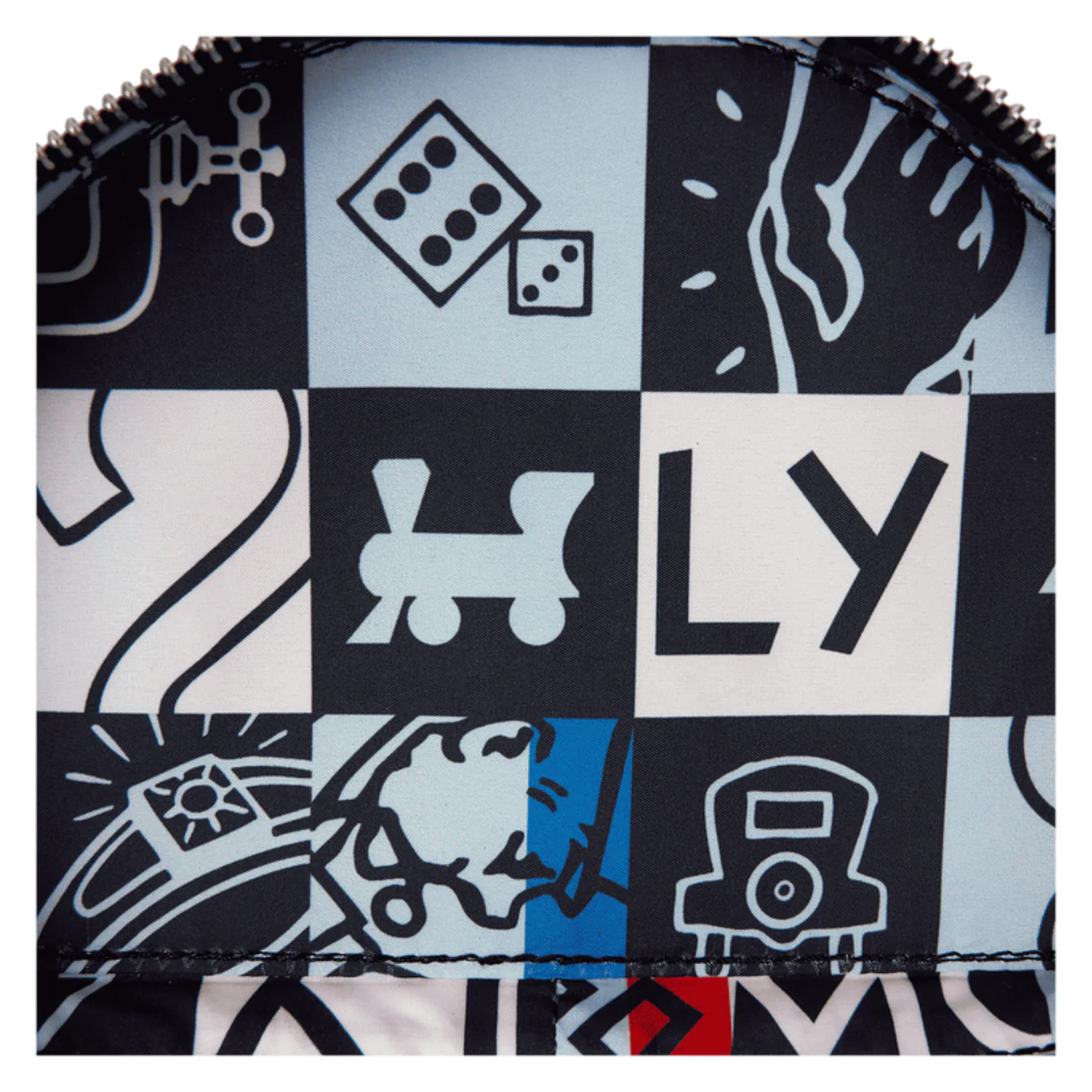 Loungefly Monopoly 90th Anniversary Top Hat Glitter Figural Crossbody Bag - Image 4